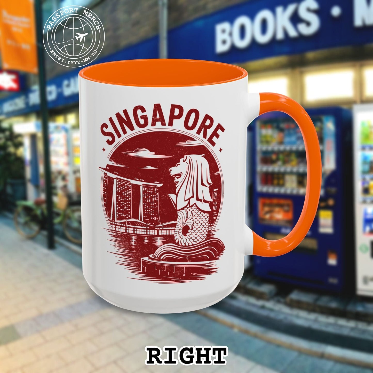 Vintage Singapore Merlion 15oz Mug