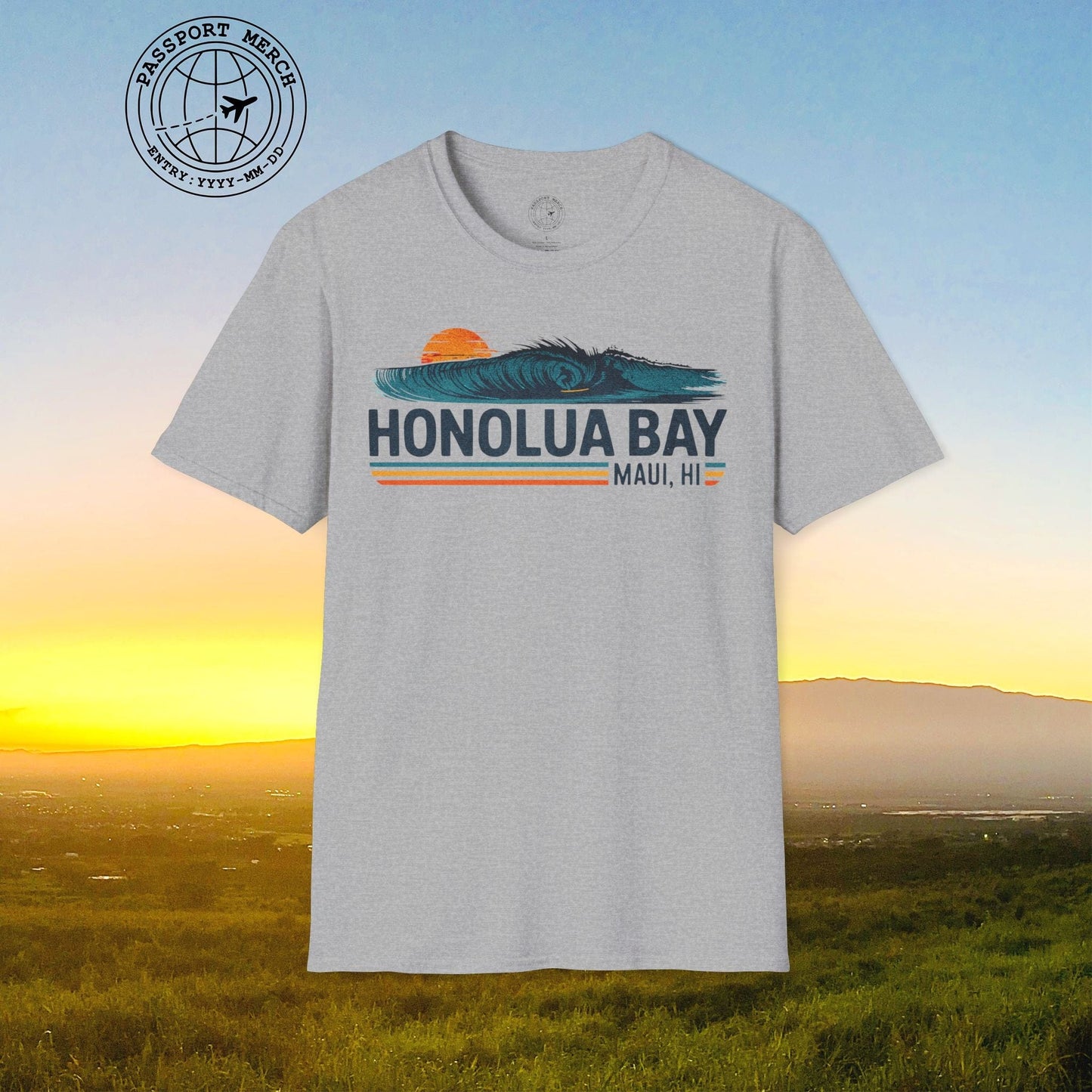 Honolua Bay, Maui, Hawaii - Vibrant Surf Retro T-Shirt