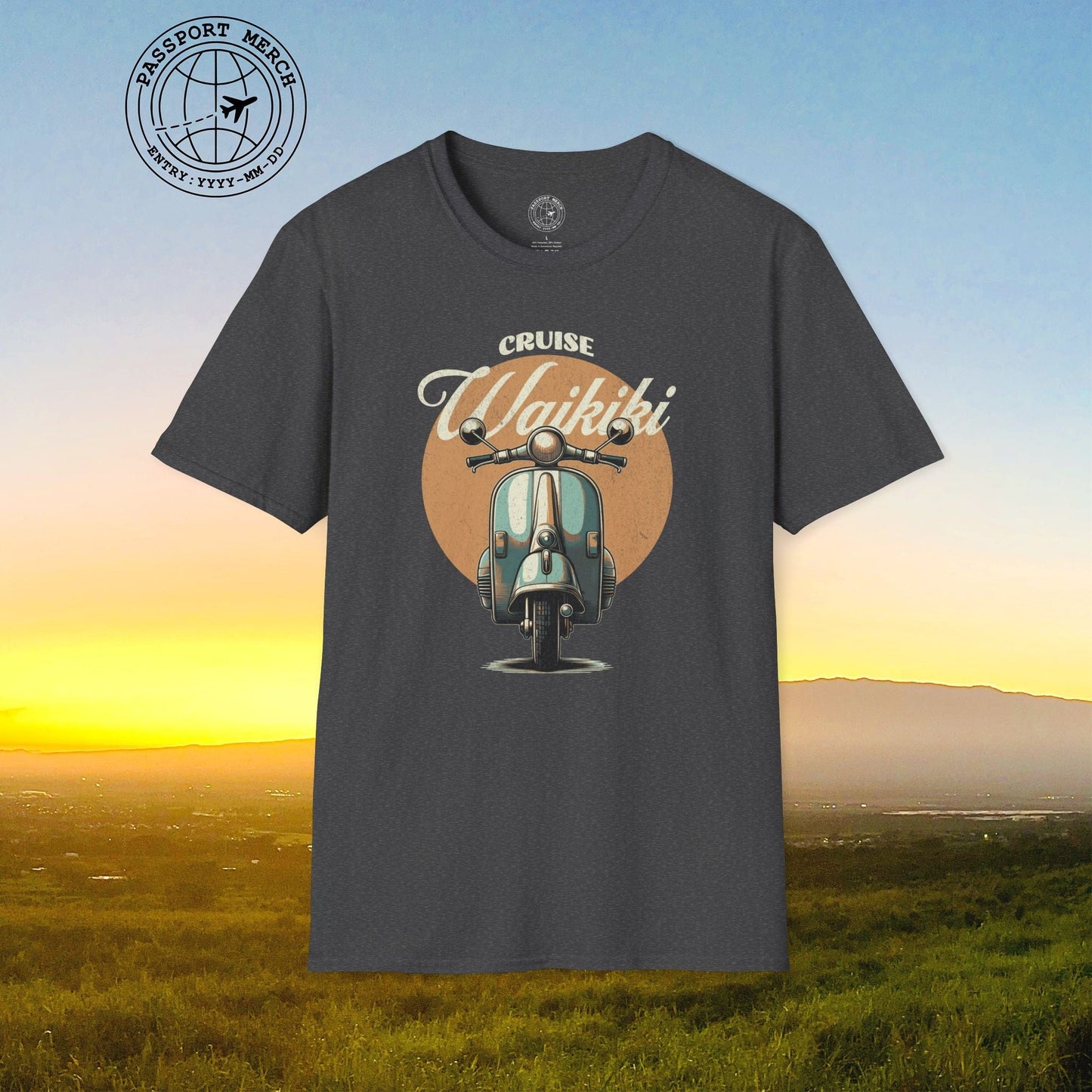 Vintage Cruise Waikiki Moped, Hawaii T-Shirt