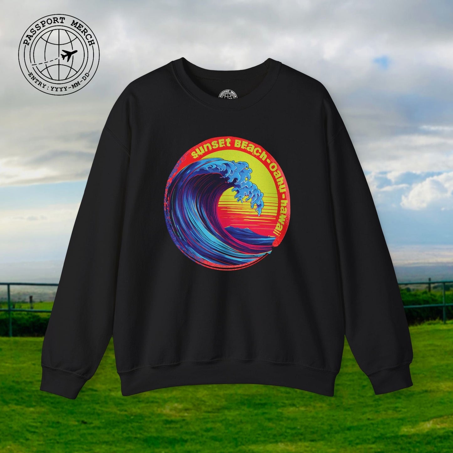 Sunset Beach Oahu, Hawaii Crewneck