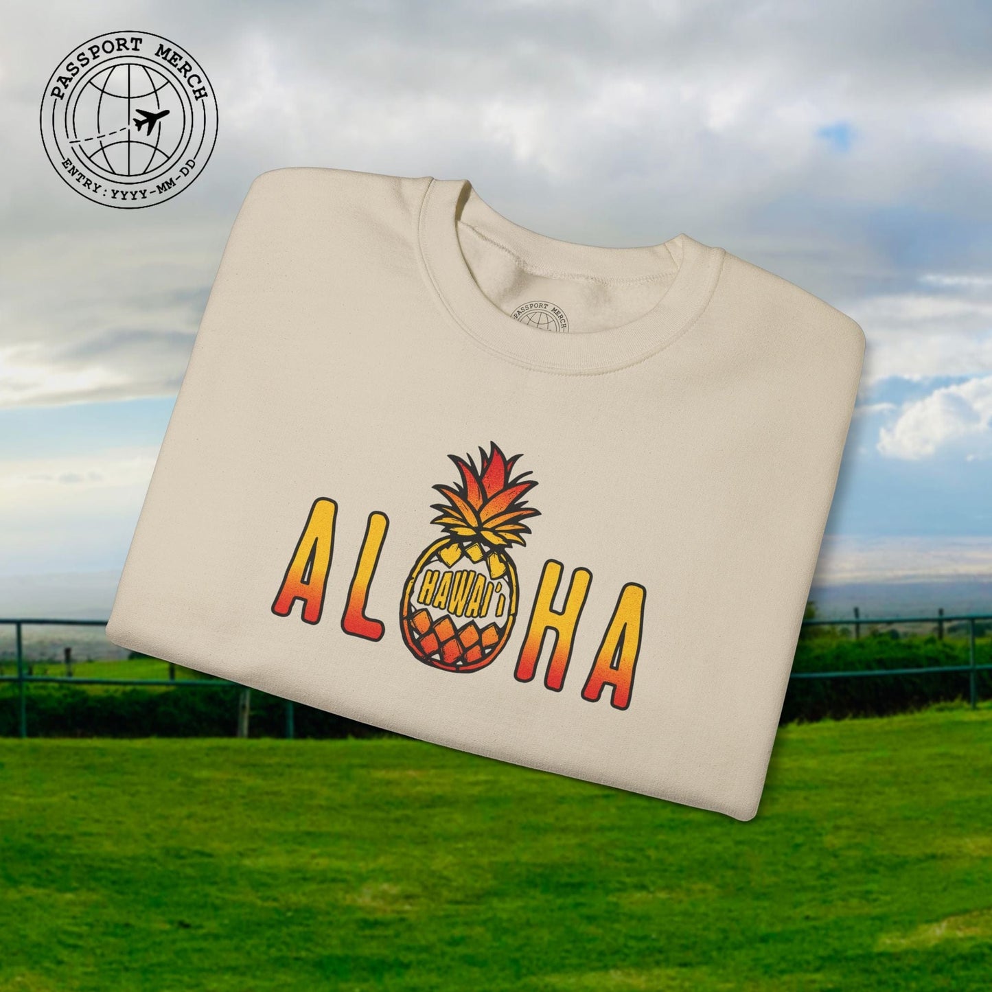 Aloha Pineapple Fire, Hawaii Crewneck