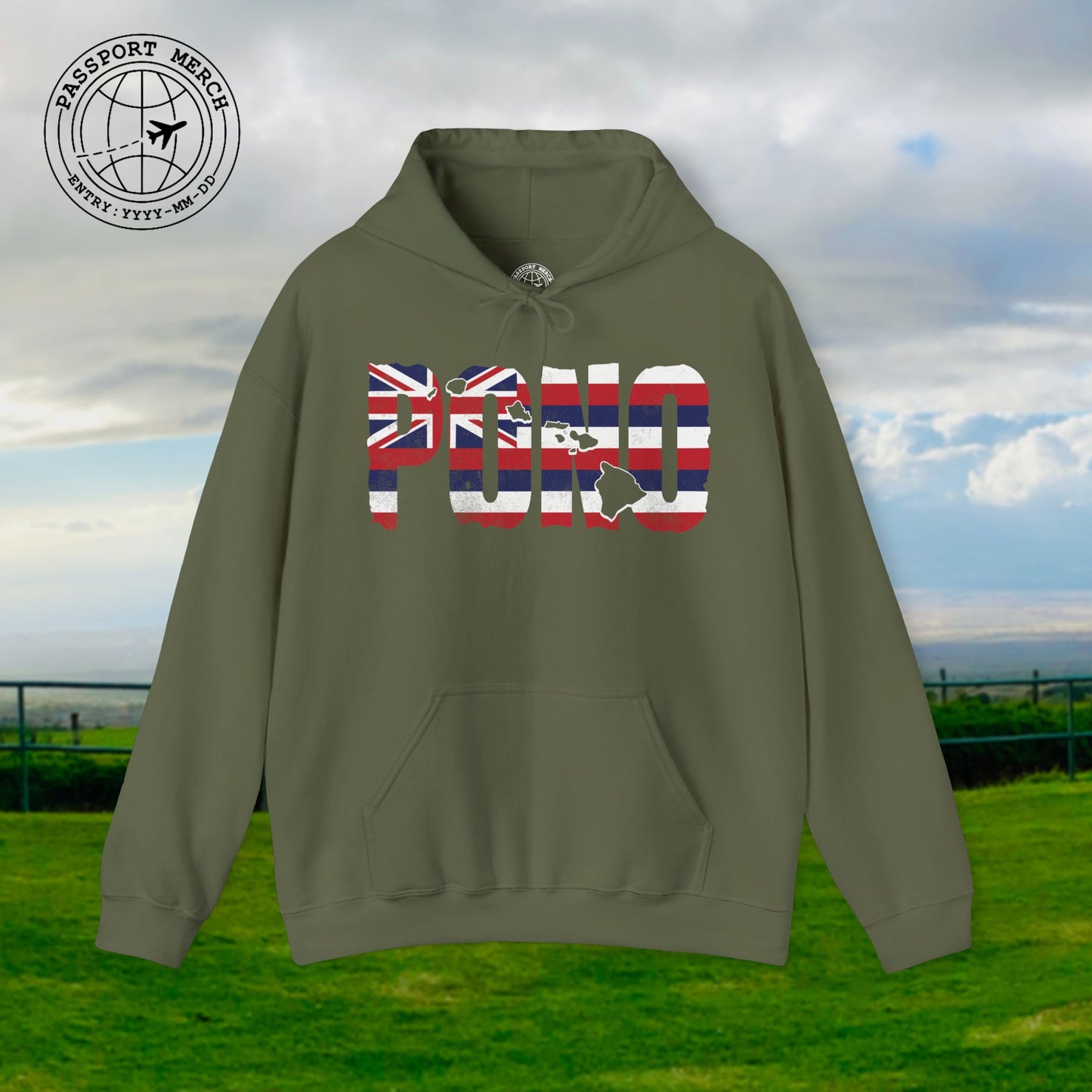Hawaii Pono Letter Flag Hoodie