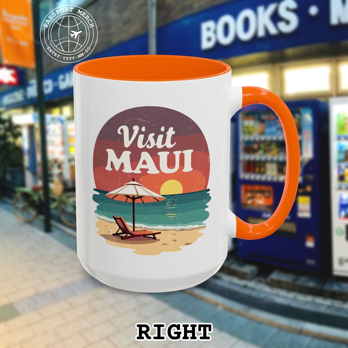 Retro Visit Maui Hawaii 15oz Mug