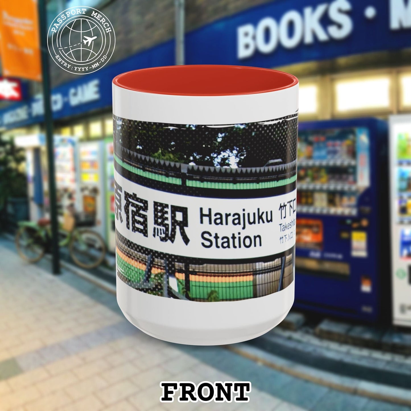 Signs of Wanderlust, Takeshita Street Harajuku Japan 15oz Mug