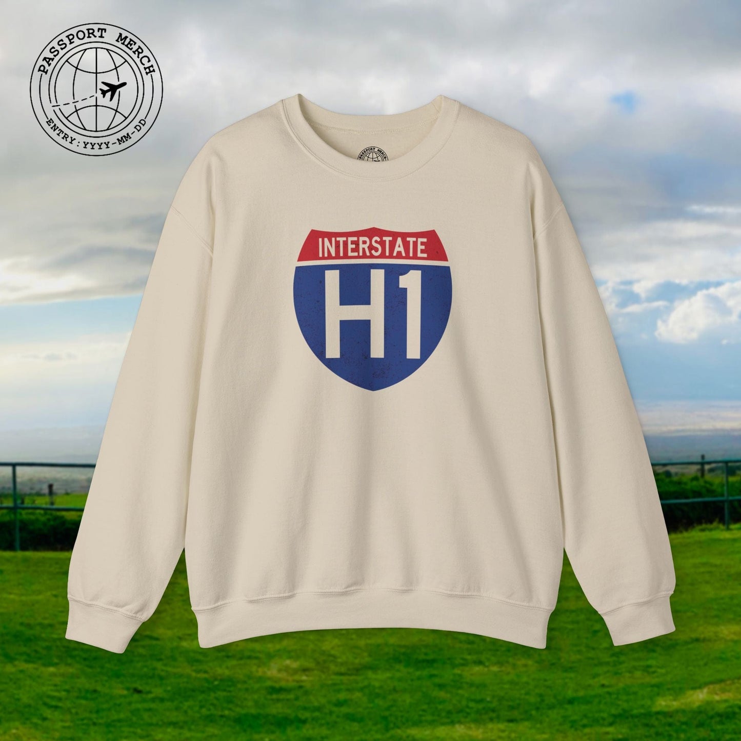 Signs of Wanderlust, Interstate H1, Hawaii Crewneck