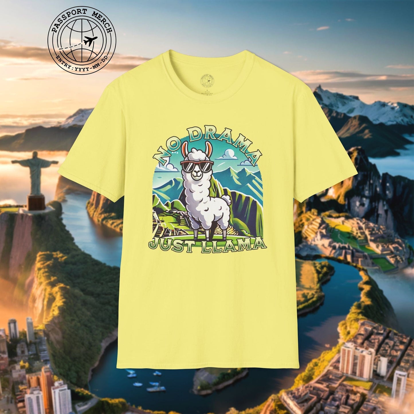 No Drama Just Llama Machu Picchu Peru T-Shirt