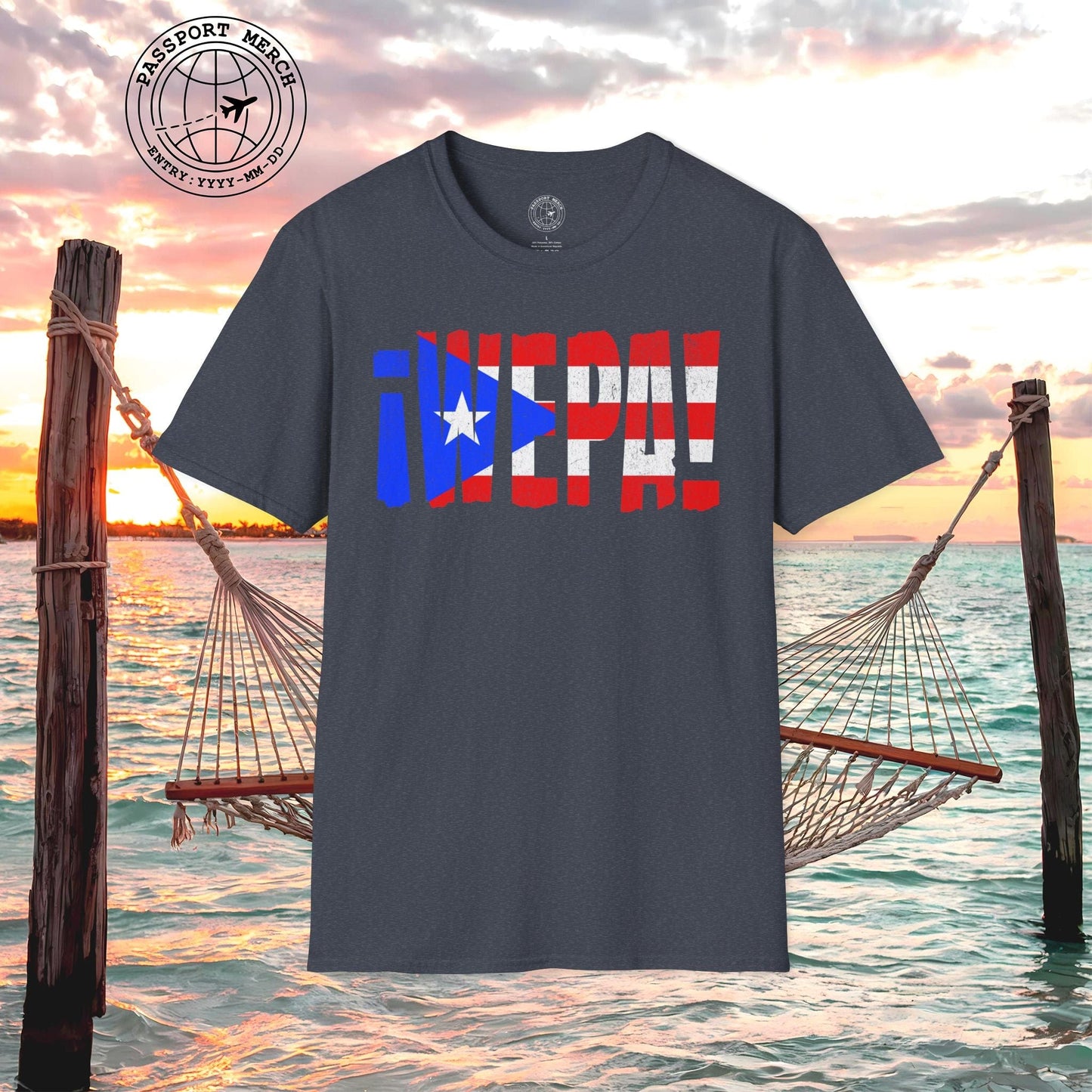 Wepa Puerto Rico Letter Flag T-Shirt