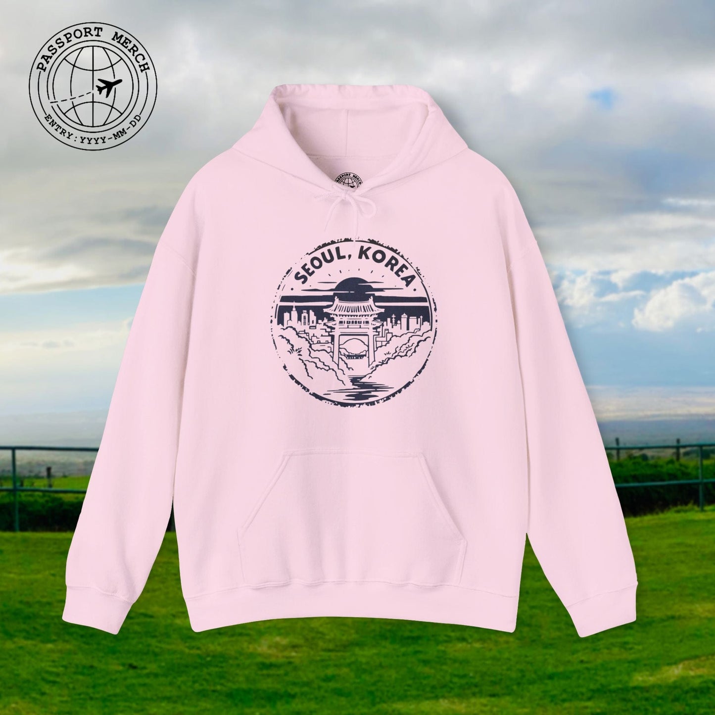 Vintage Badge, Seoul Korea Hoodie