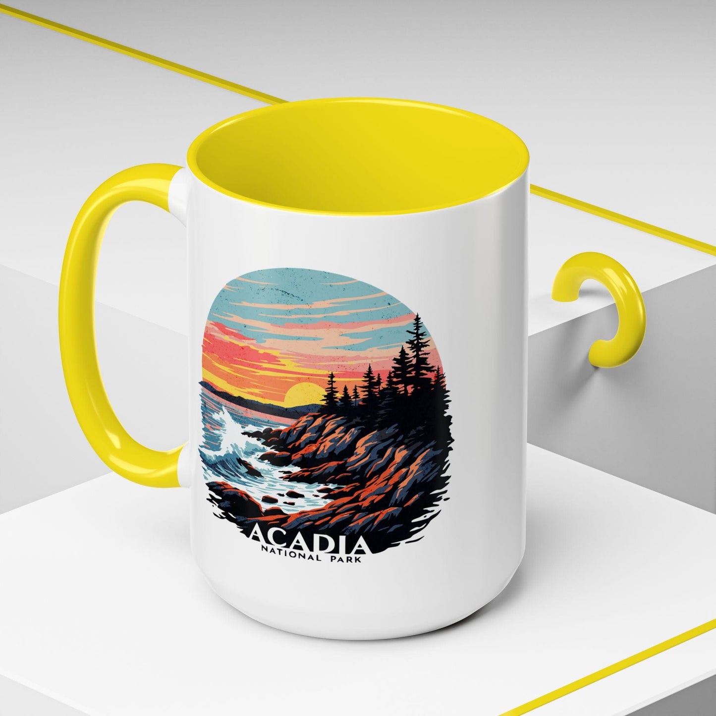Acadia National Park, Maine 15oz Mug Yellow / 15oz