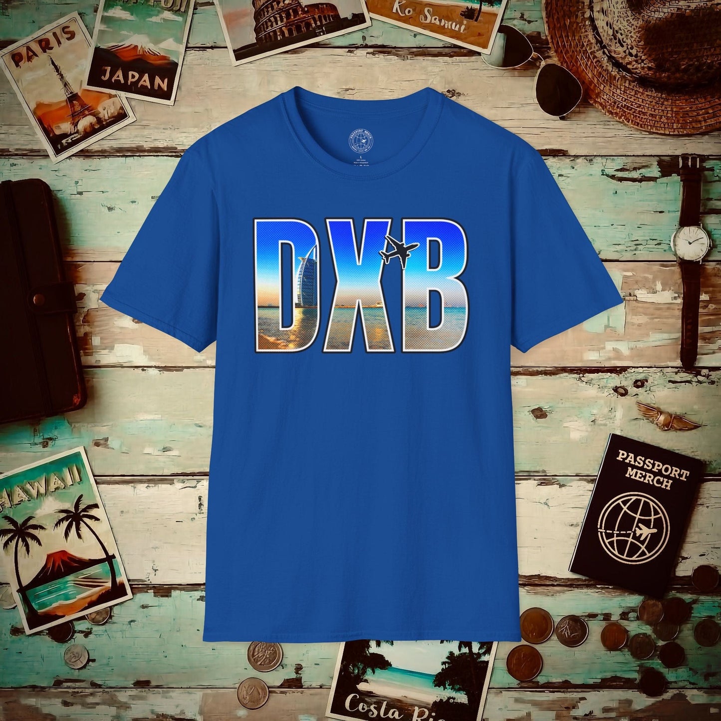 Airport Window Dubai United Arab Emirates DXB T-Shirt Royal / S