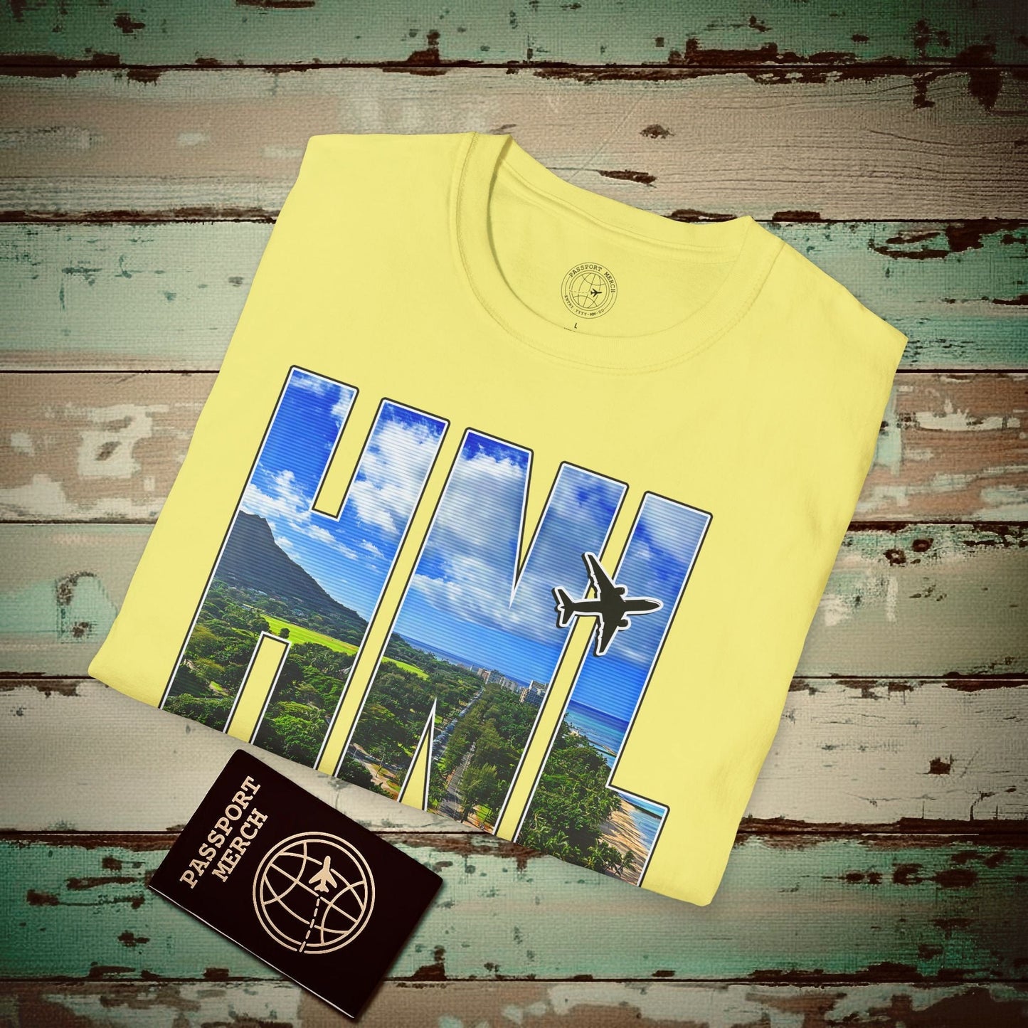 Airport Window Honolulu Oahu Hawaii HNL T-Shirt Cornsilk / S