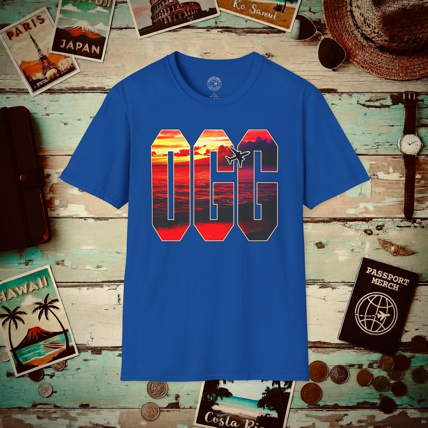 Airport Window Kahului Maui Hawaii OGG T-Shirt Royal / S