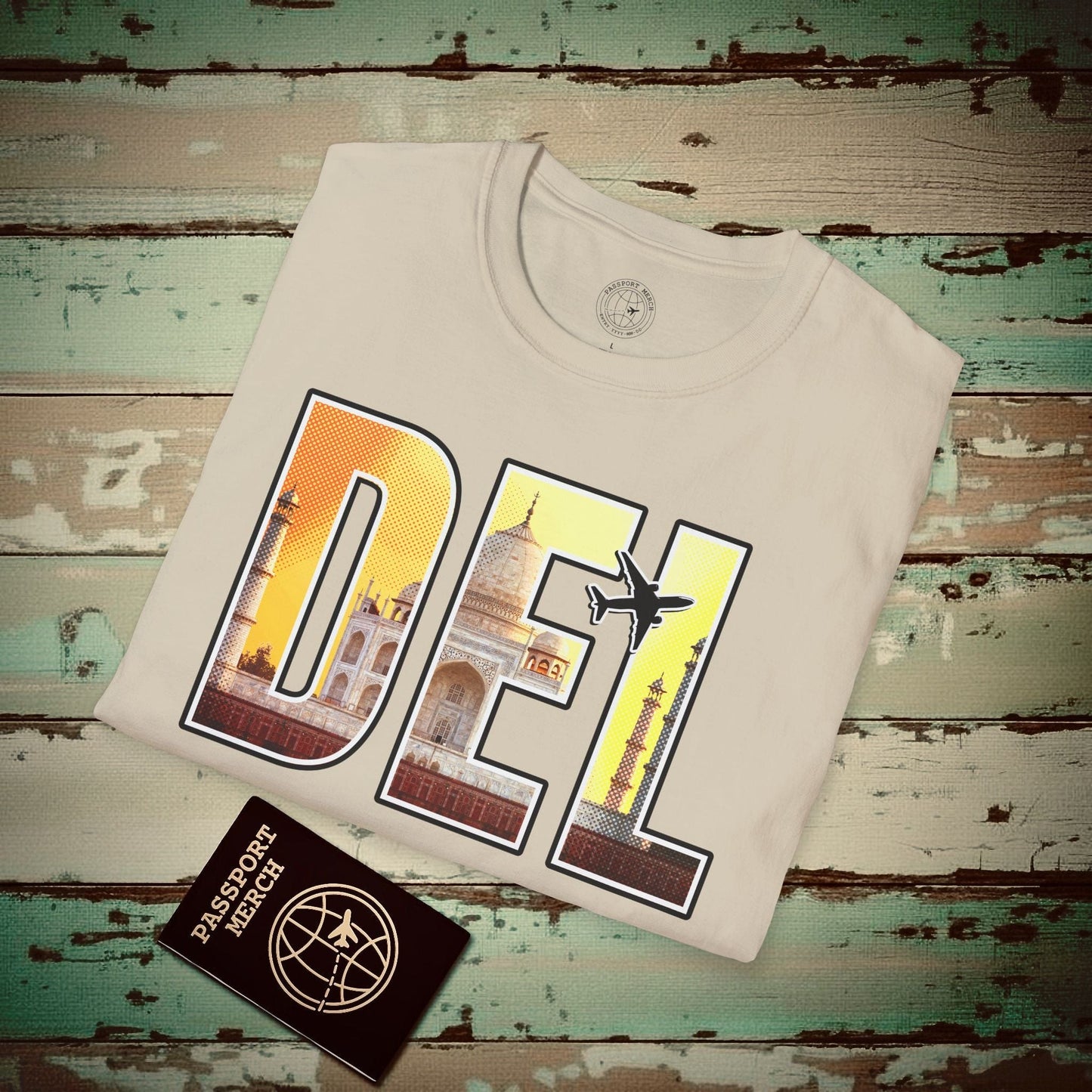 Airport Window New Delhi India DEL T-Shirt Sand / S