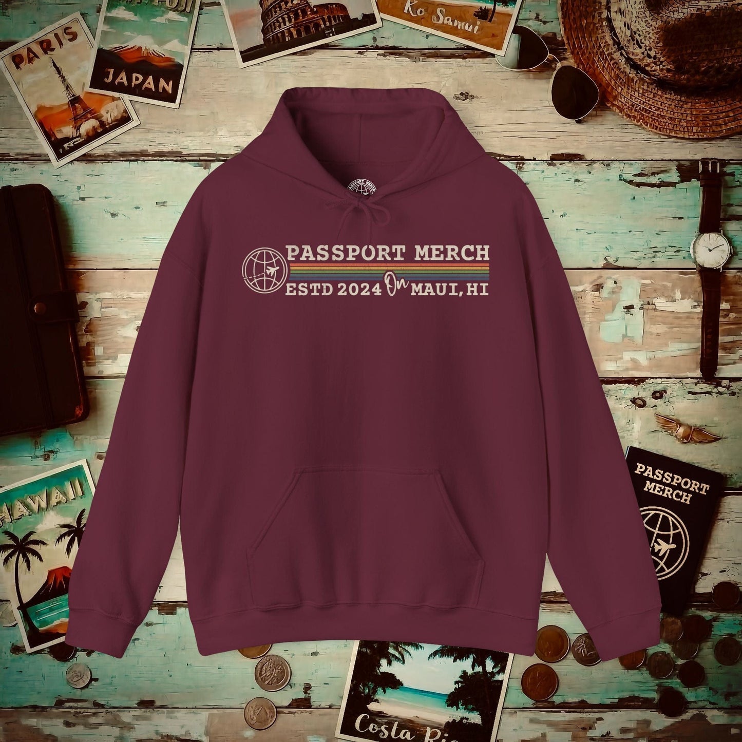 (Almost Free) 2025 Anniversary Celebration - Vintage Brand Swag! Hoodie Maroon / S