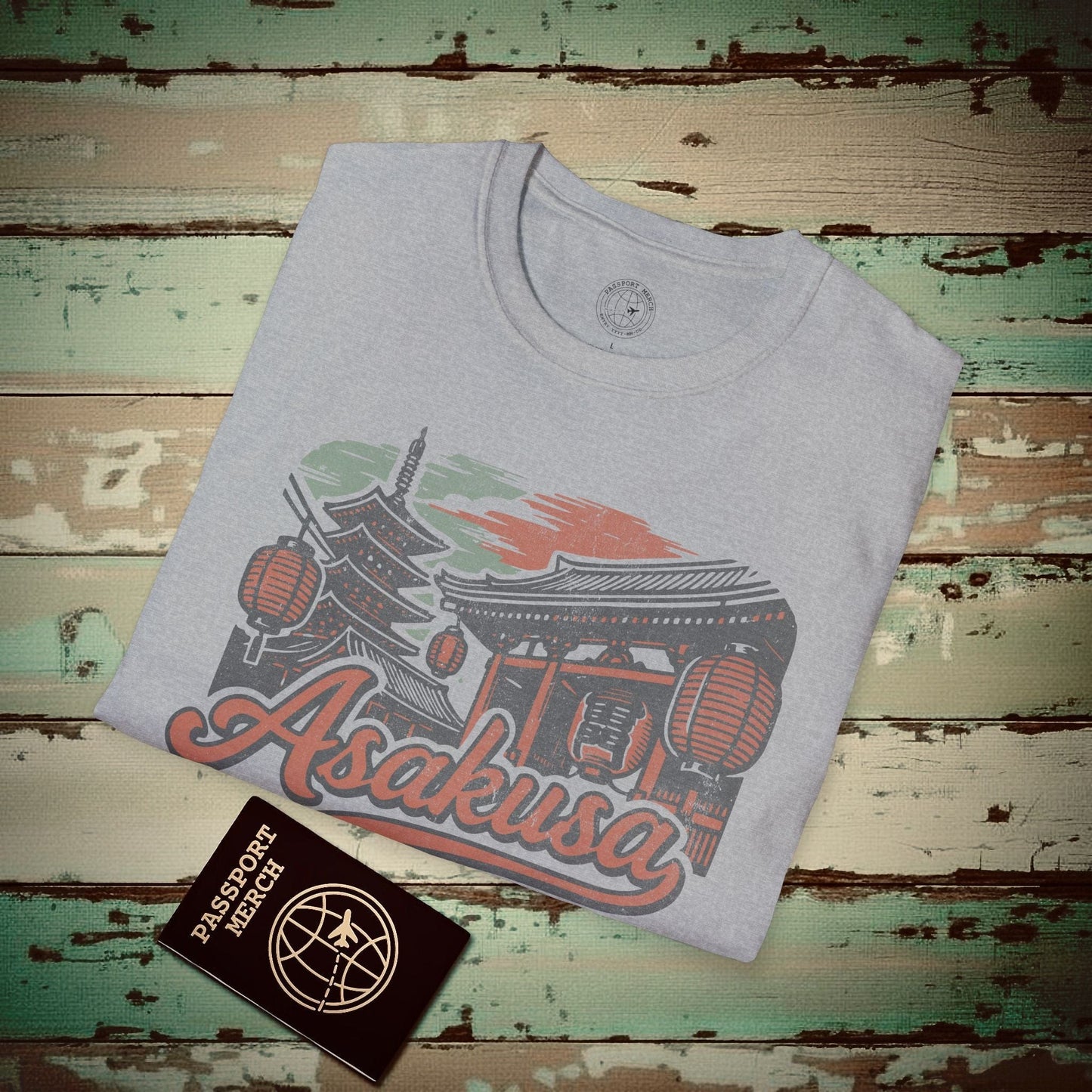 Asakusa, Japan - 80's Vintage T-Shirt Sport Grey / S