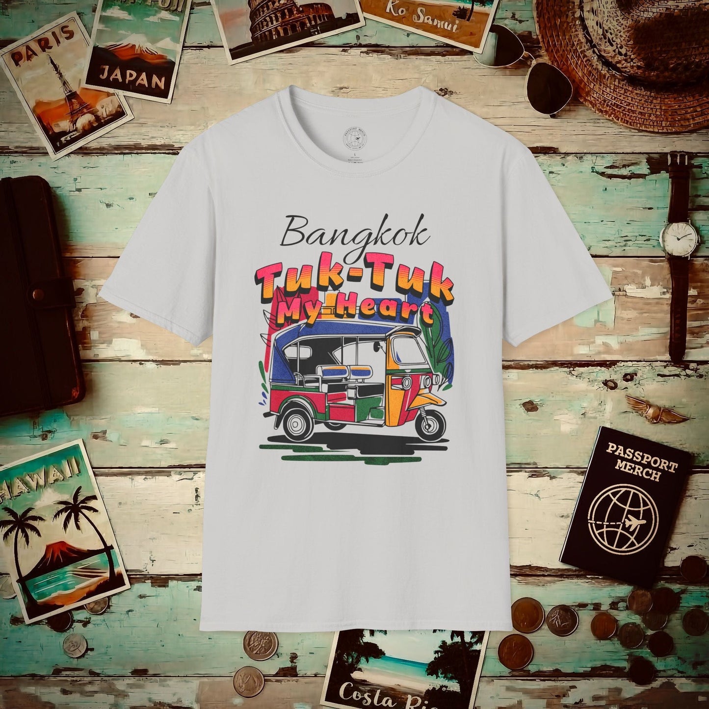 Bangkok Tuk-Tuk My Heart Thailand T-Shirt Ice Grey / S