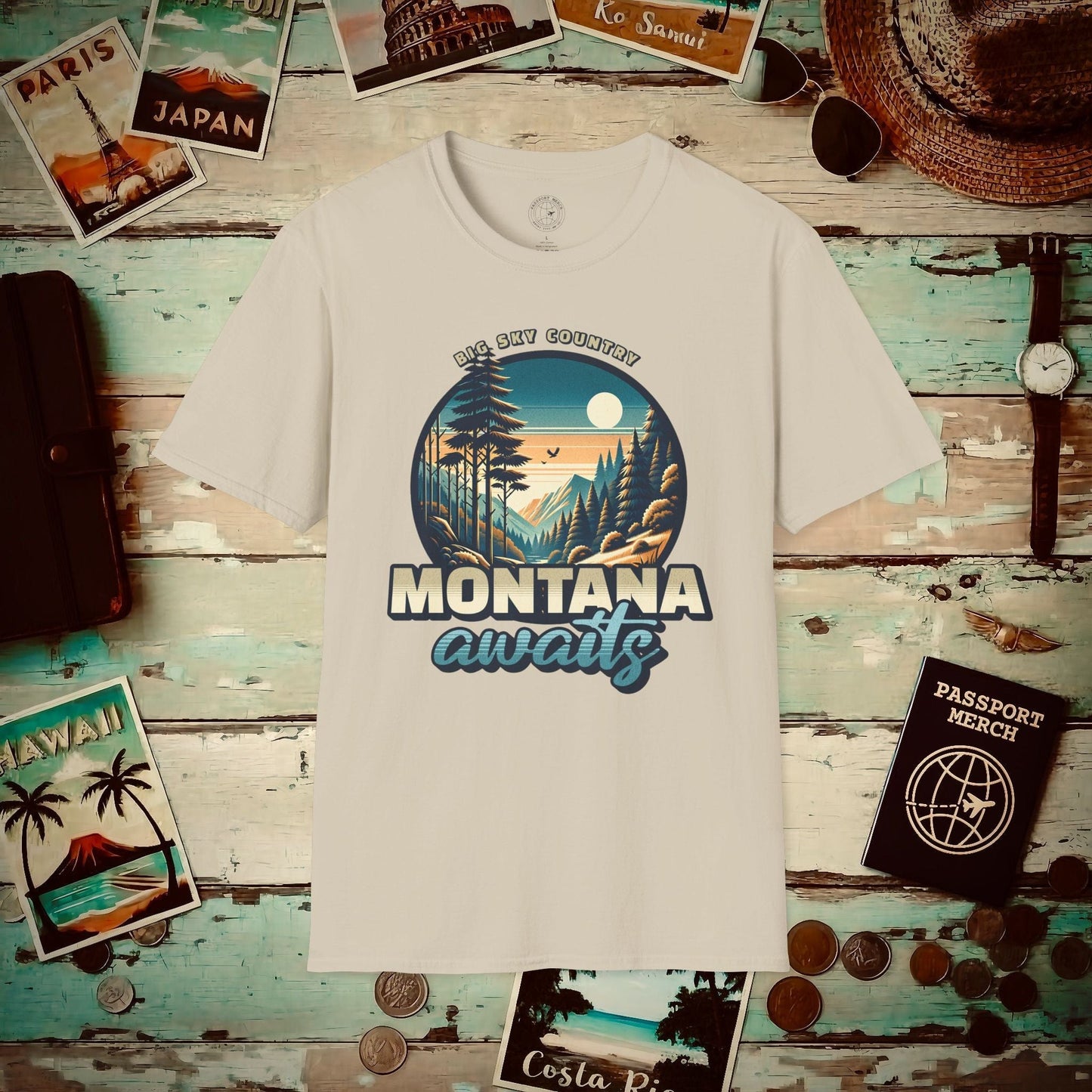 Big Sky Country Montana T-Shirt Sand / S