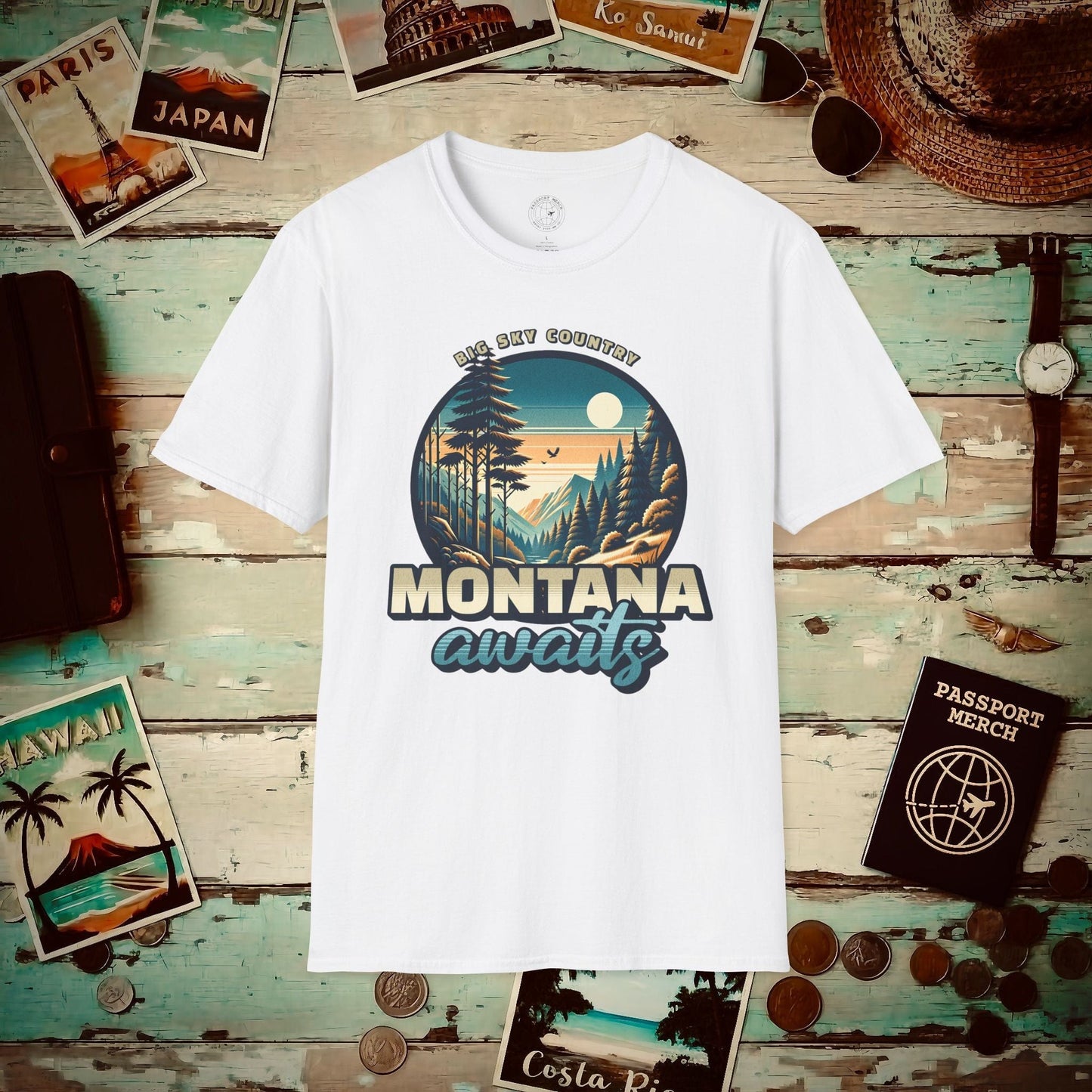 Big Sky Country Montana T-Shirt White / S