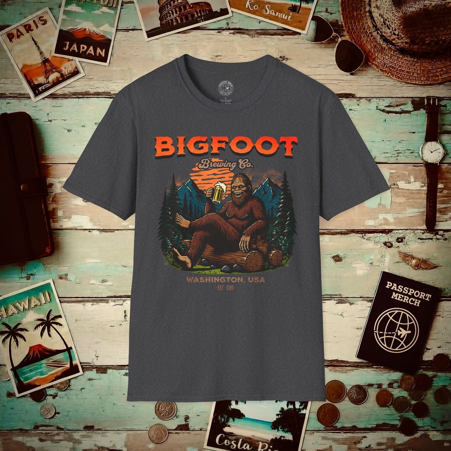 Bigfoot Brewing Company, Washington T-Shirt Dark Heather / S
