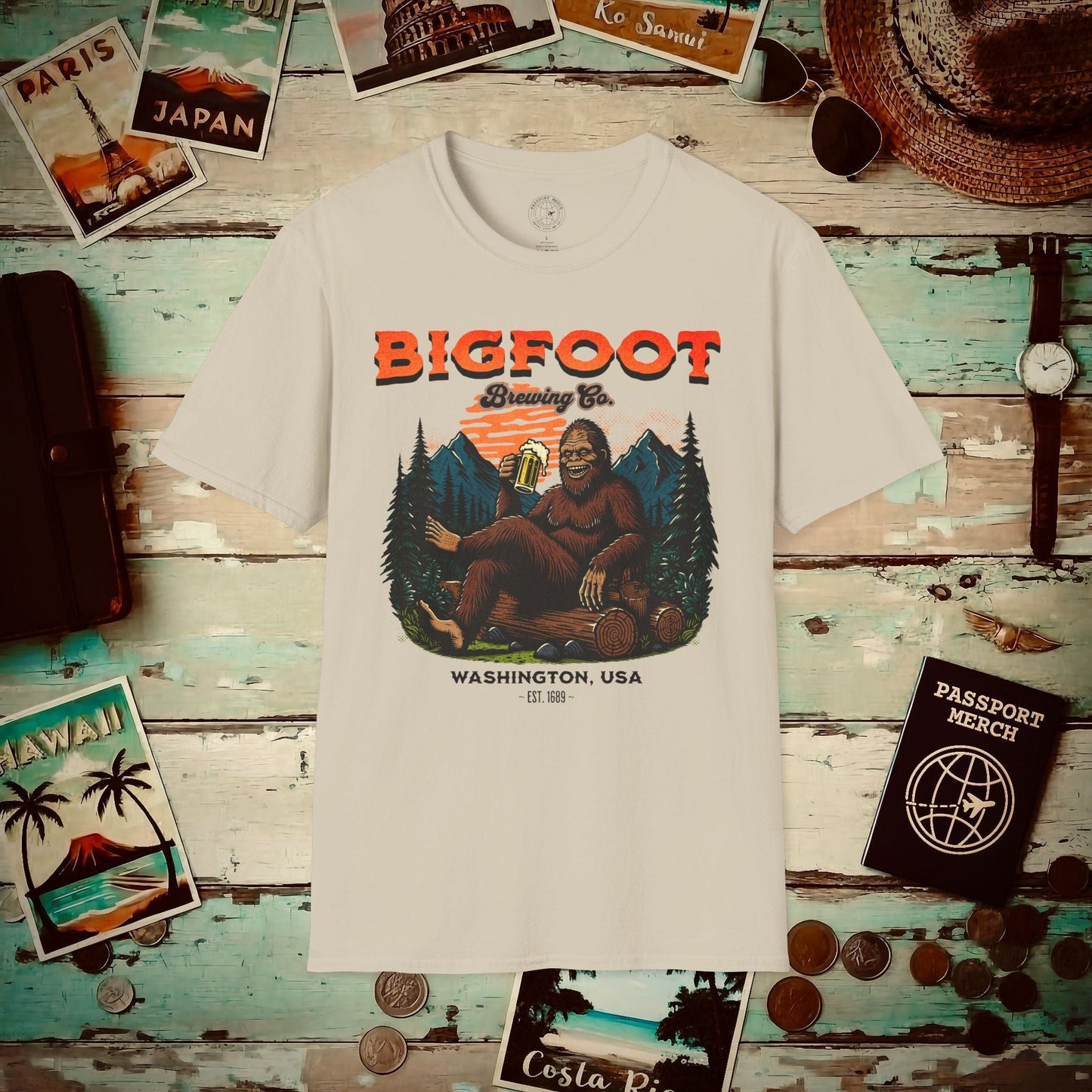 Bigfoot Brewing Company, Washington T-Shirt Sand / S