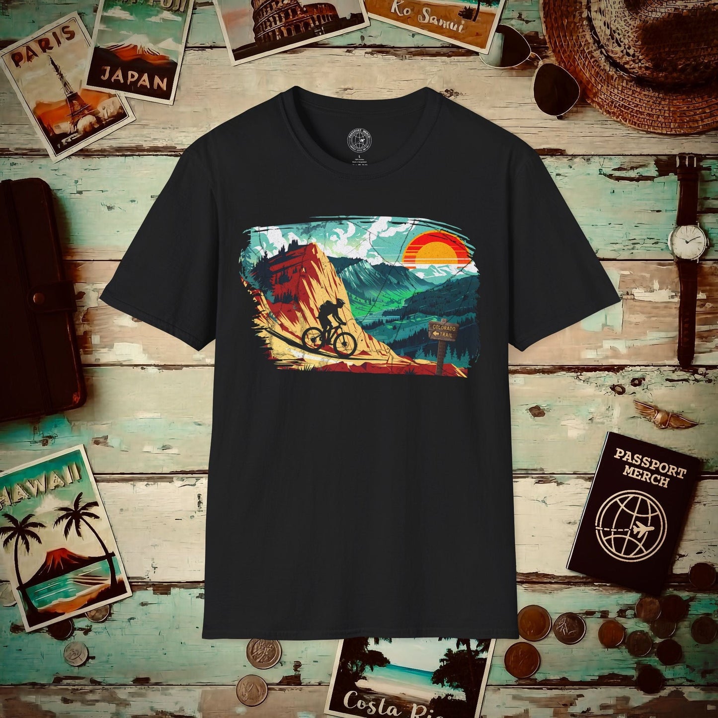 Bike The Colorado Trail T-Shirt Black / S