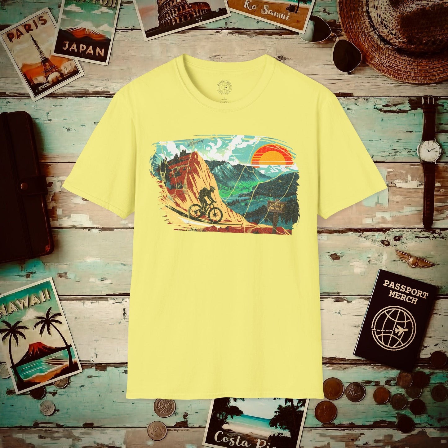 Bike The Colorado Trail T-Shirt Cornsilk / S