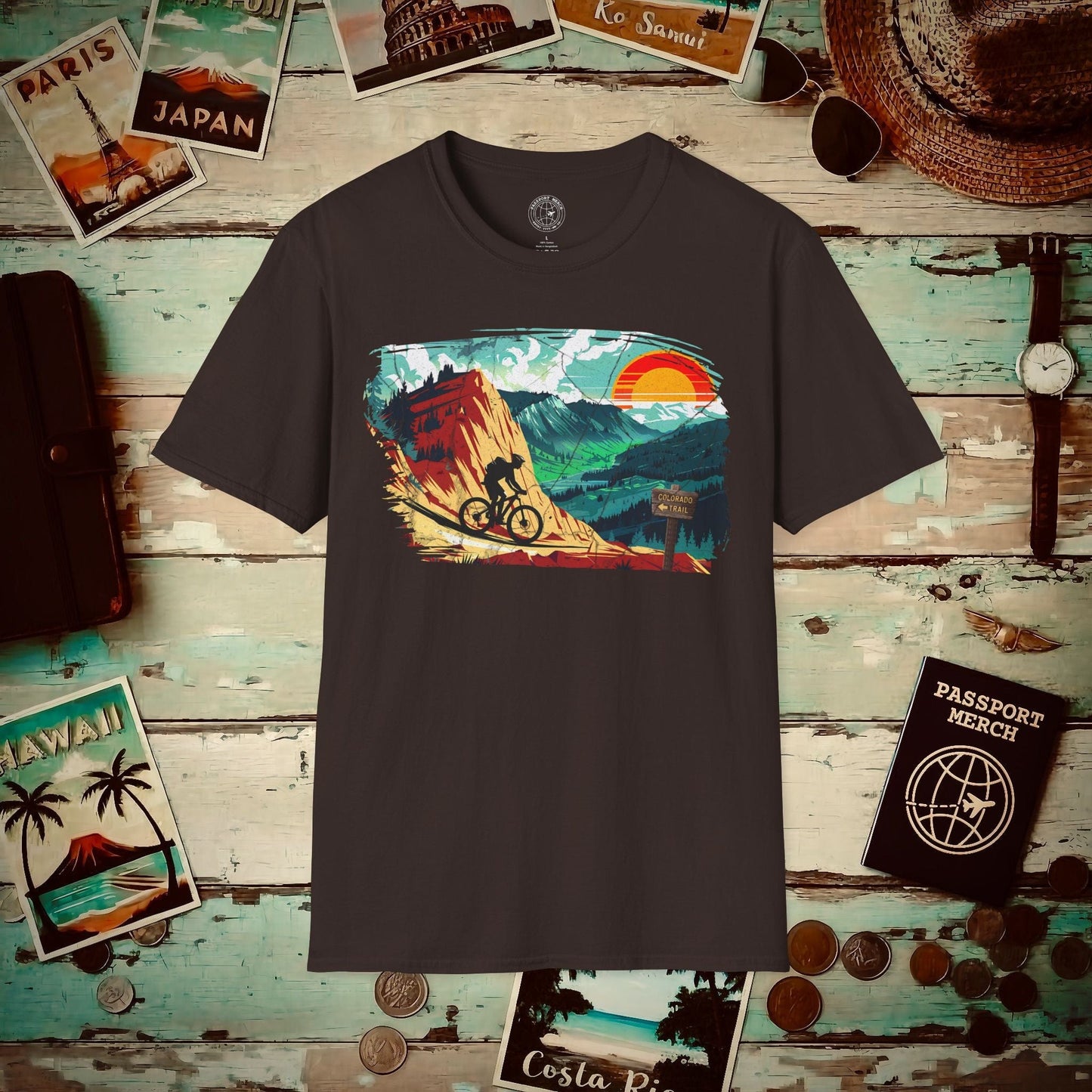 Bike The Colorado Trail T-Shirt Dark Chocolate / S
