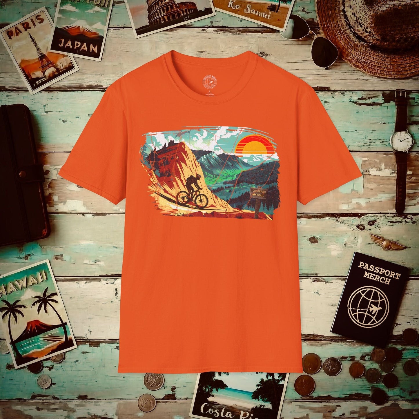 Bike The Colorado Trail T-Shirt Orange / S