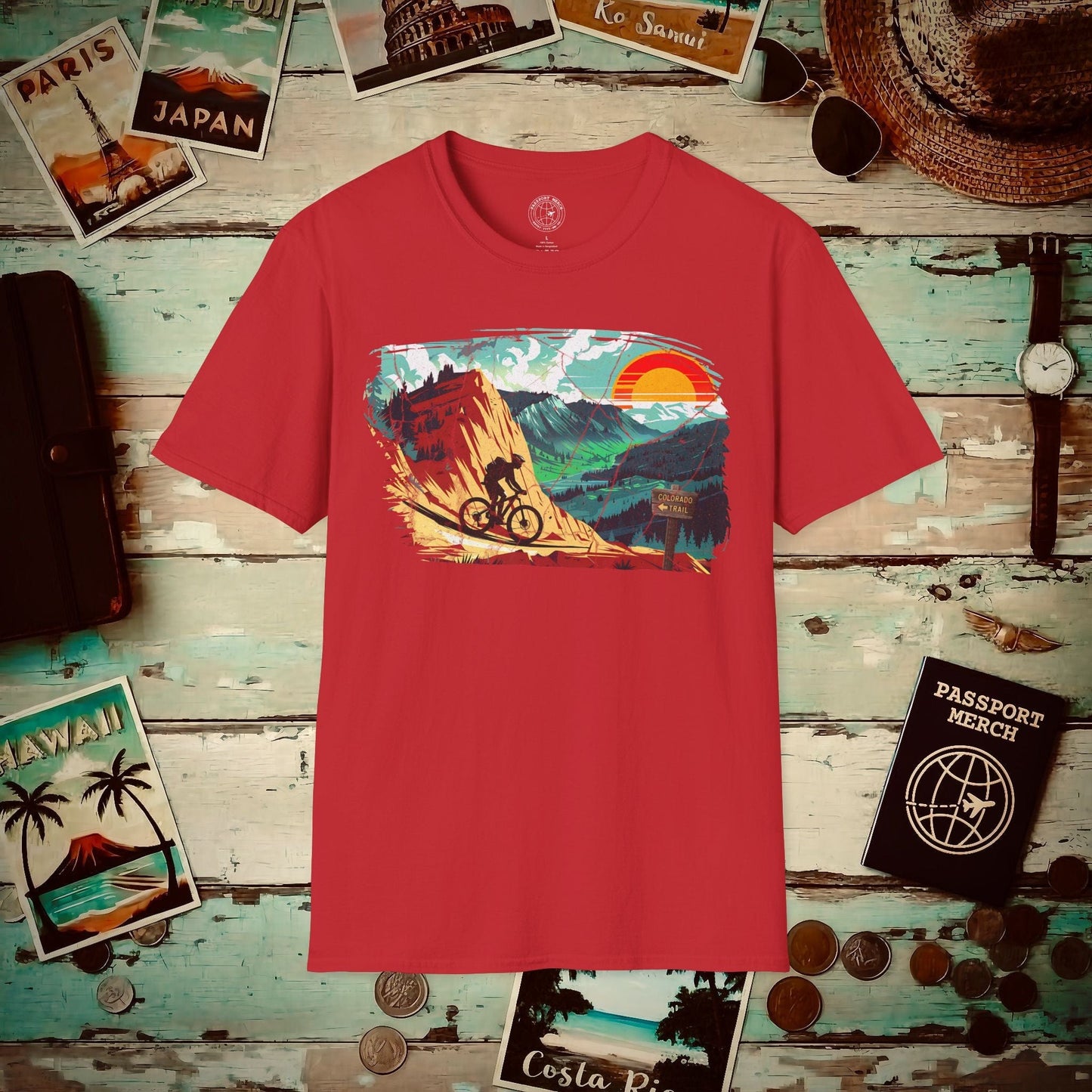 Bike The Colorado Trail T-Shirt Red / S