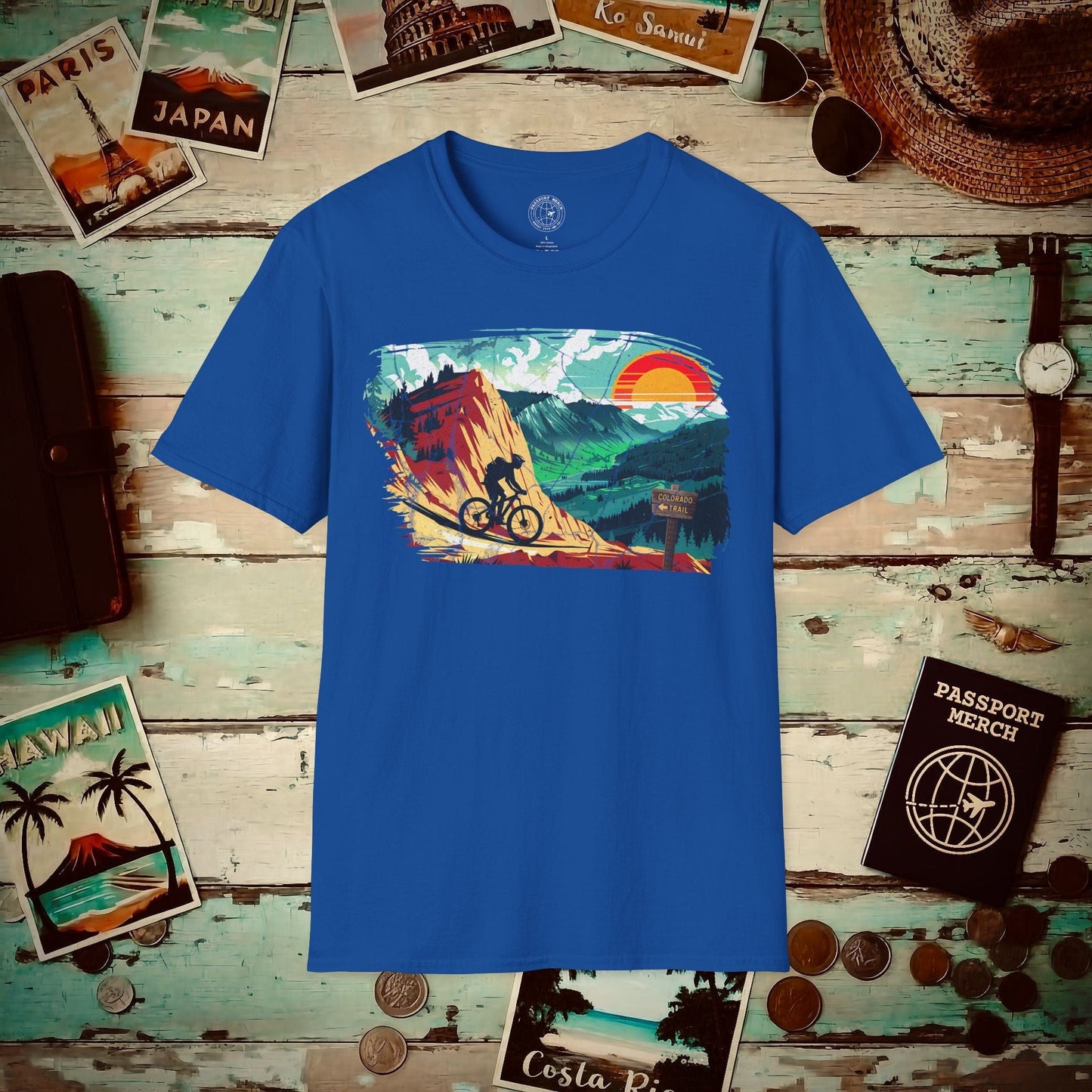 Bike The Colorado Trail T-Shirt Royal / S
