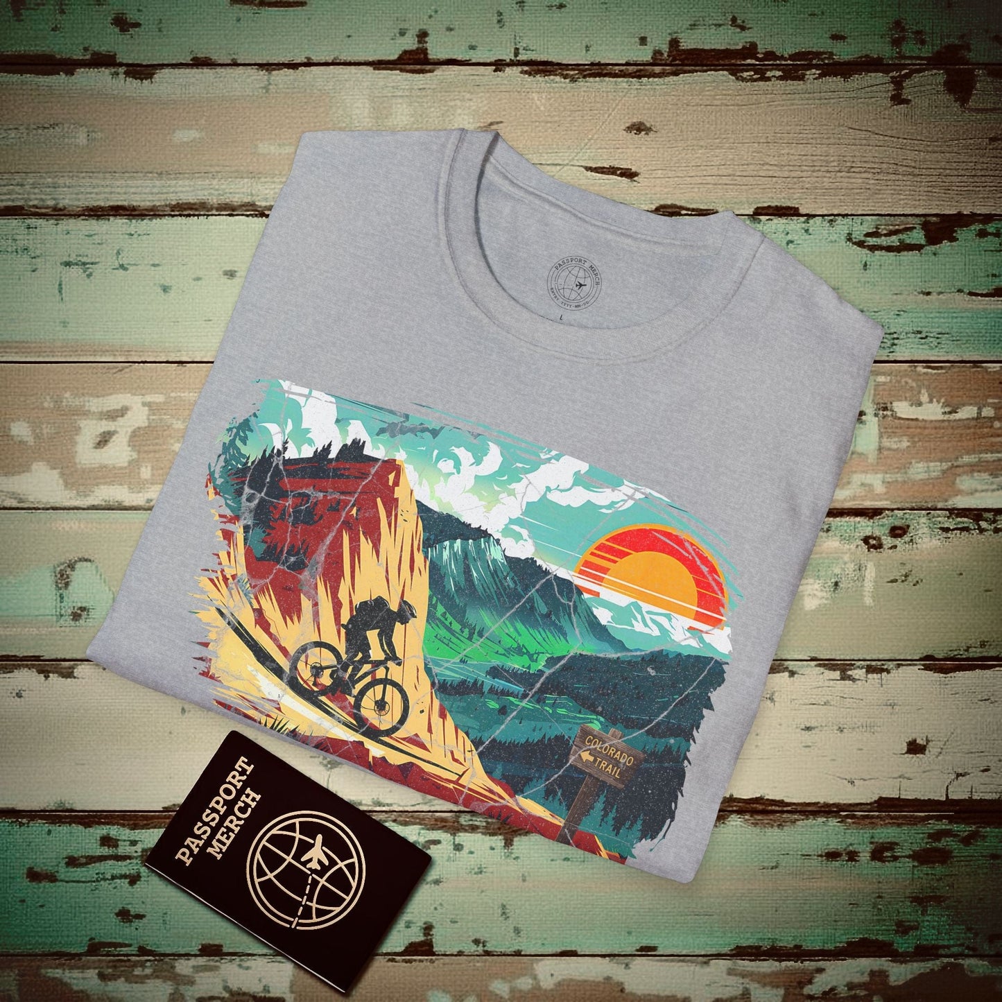 Bike The Colorado Trail T-Shirt Sport Grey / S