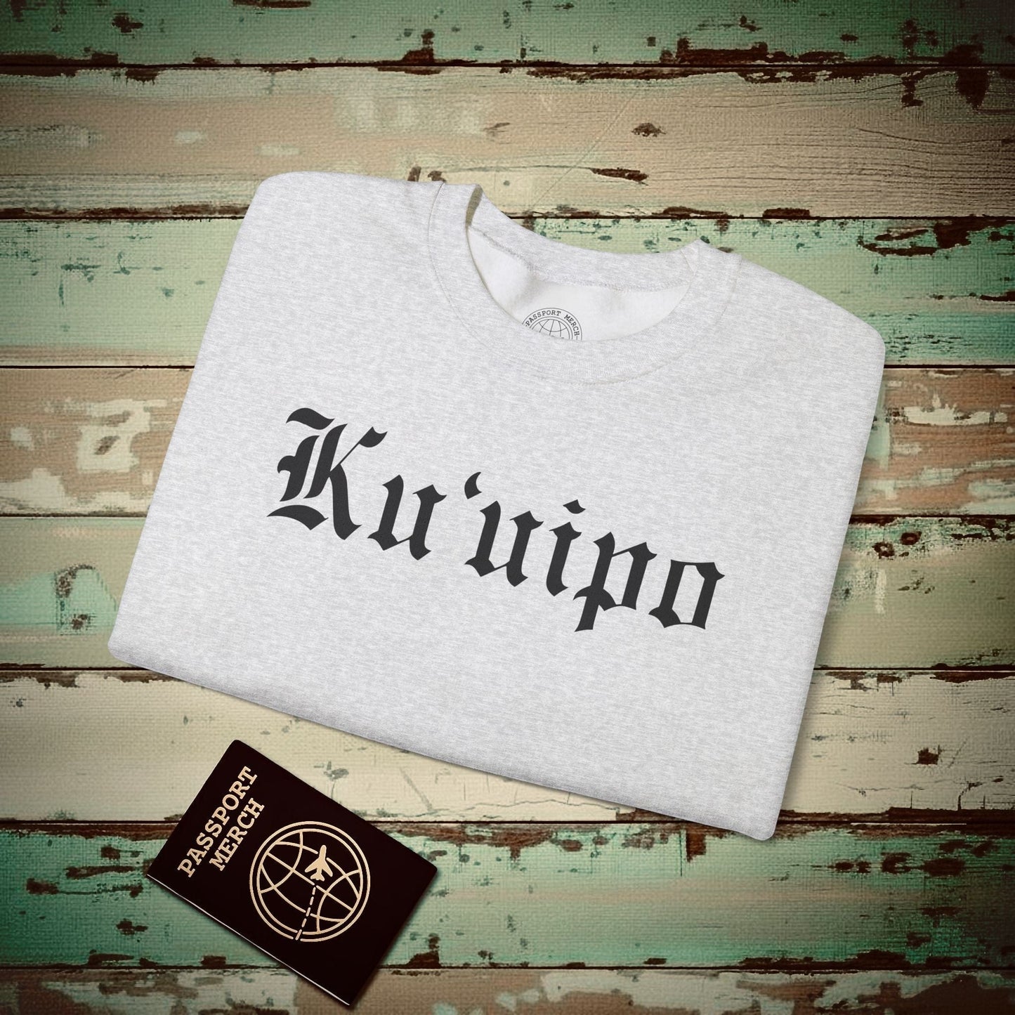 Black and White Ku'uipo (Hawaiian Jewelry Style) Crewneck Ash / S