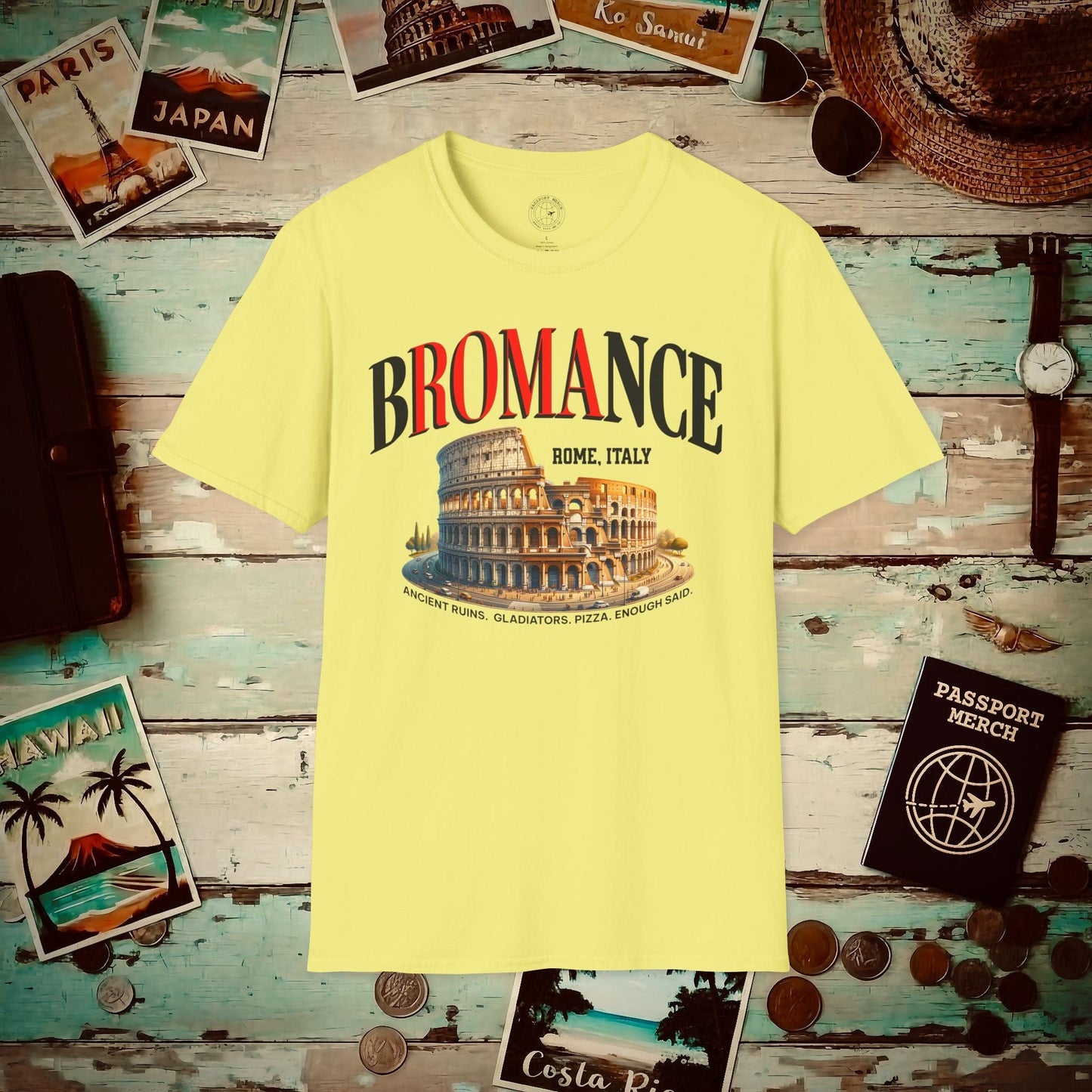 bROMAnce, Rome Italy T-Shirt Cornsilk / S
