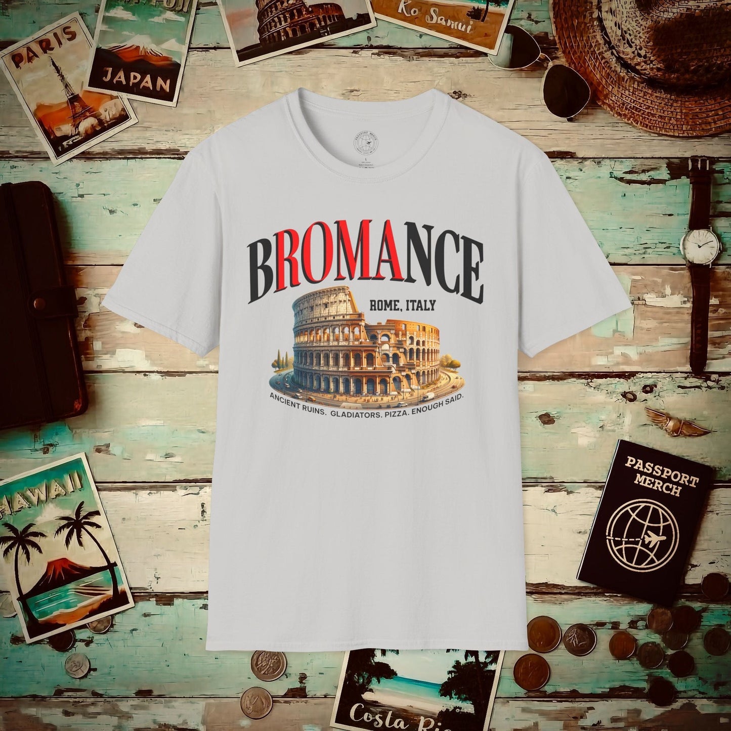 bROMAnce, Rome Italy T-Shirt Ice Grey / S