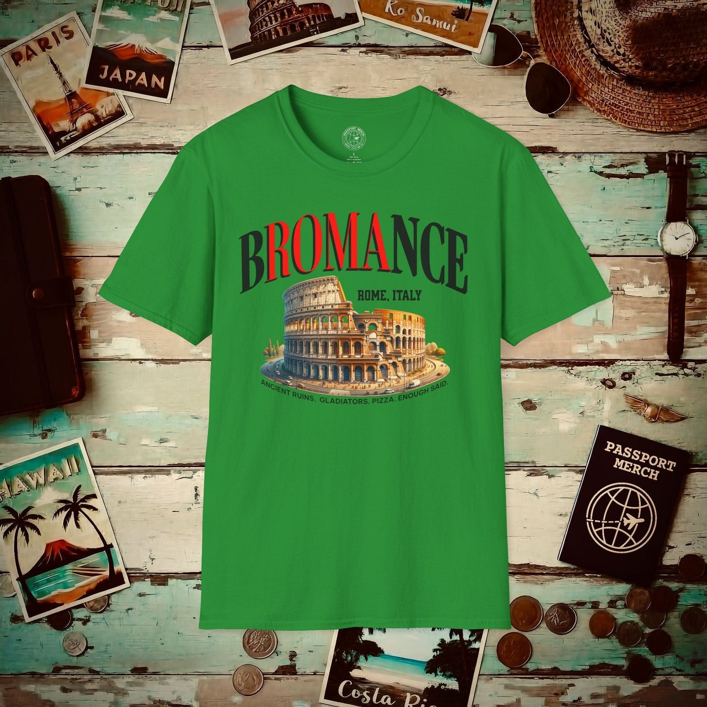 bROMAnce, Rome Italy T-Shirt Irish Green / S
