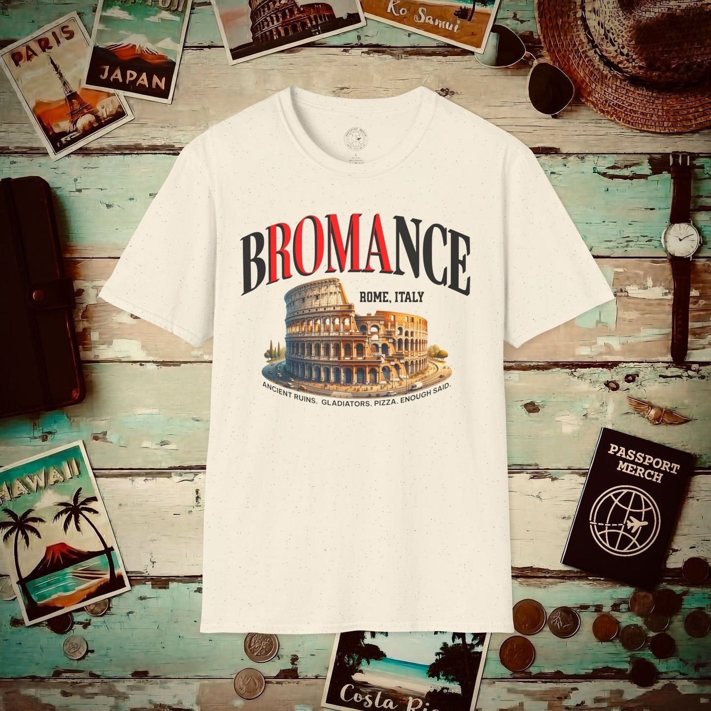bROMAnce, Rome Italy T-Shirt Natural / S