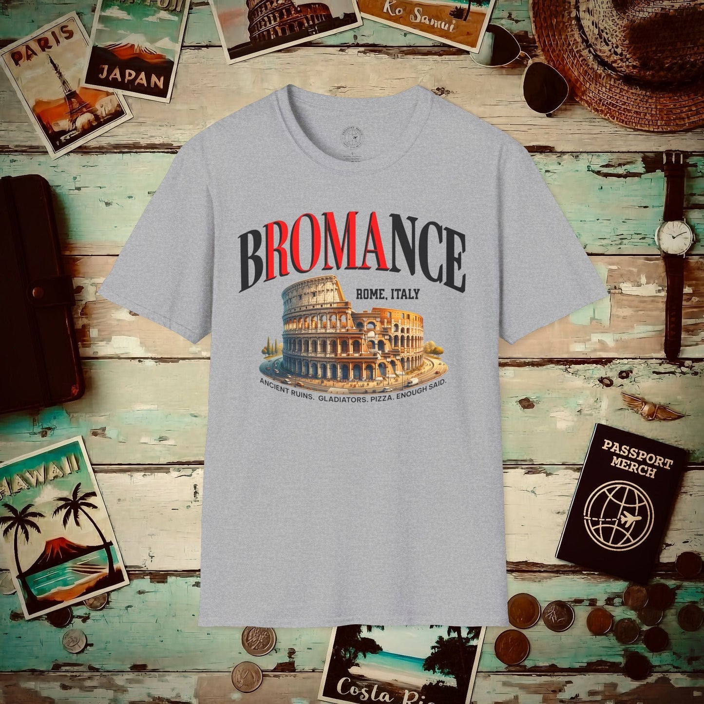 bROMAnce, Rome Italy T-Shirt Sport Grey / S