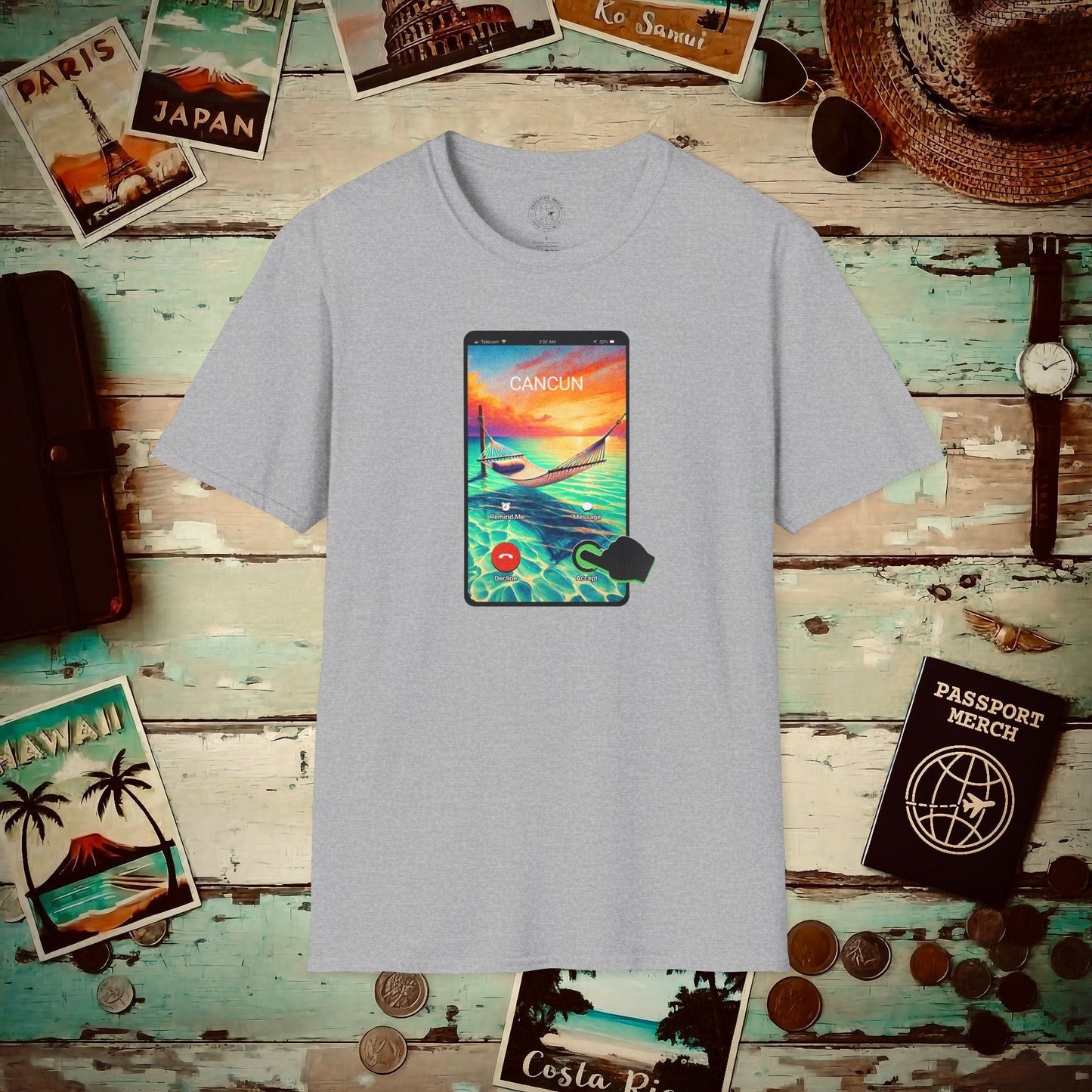 Cancun is calling. Accept. Mexico T-Shirt Sport Grey / S