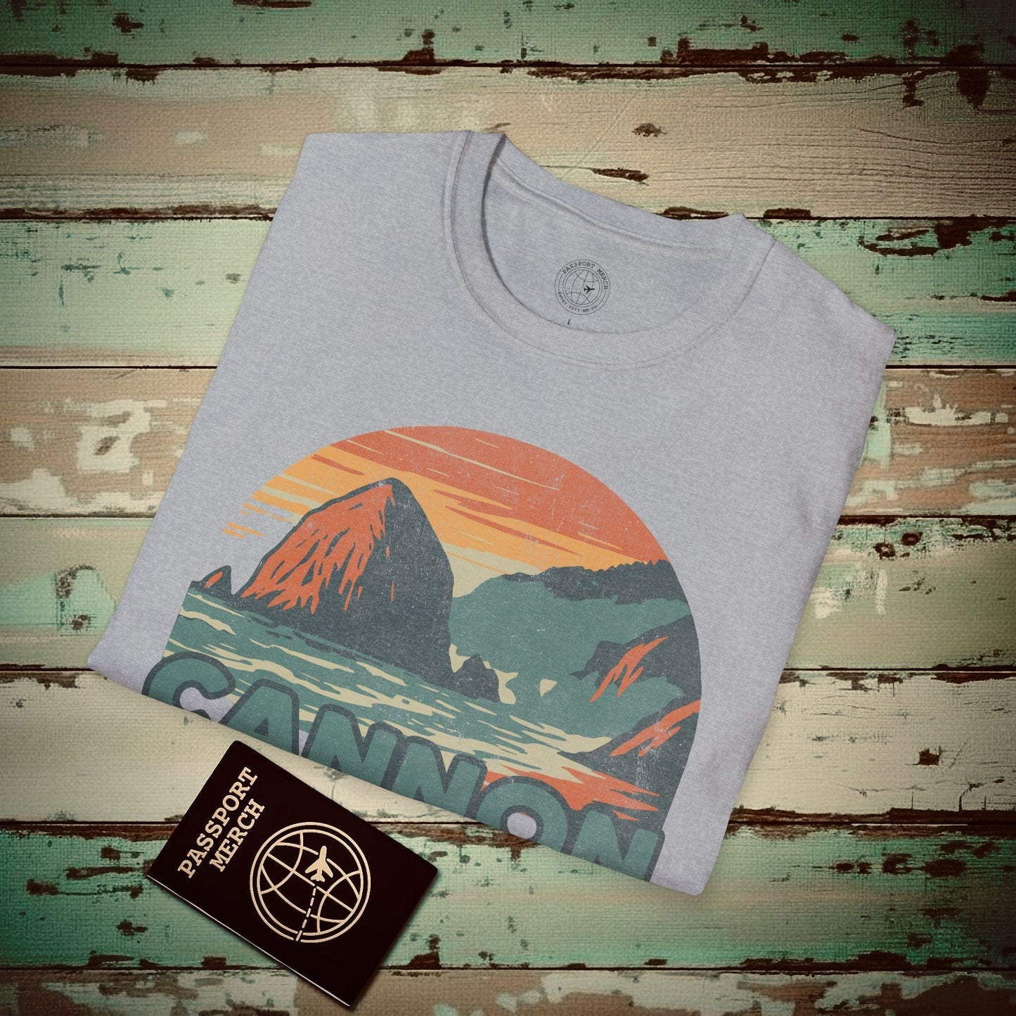 Cannon Beach, Oregon - 80's Vintage T-Shirt Sport Grey / S