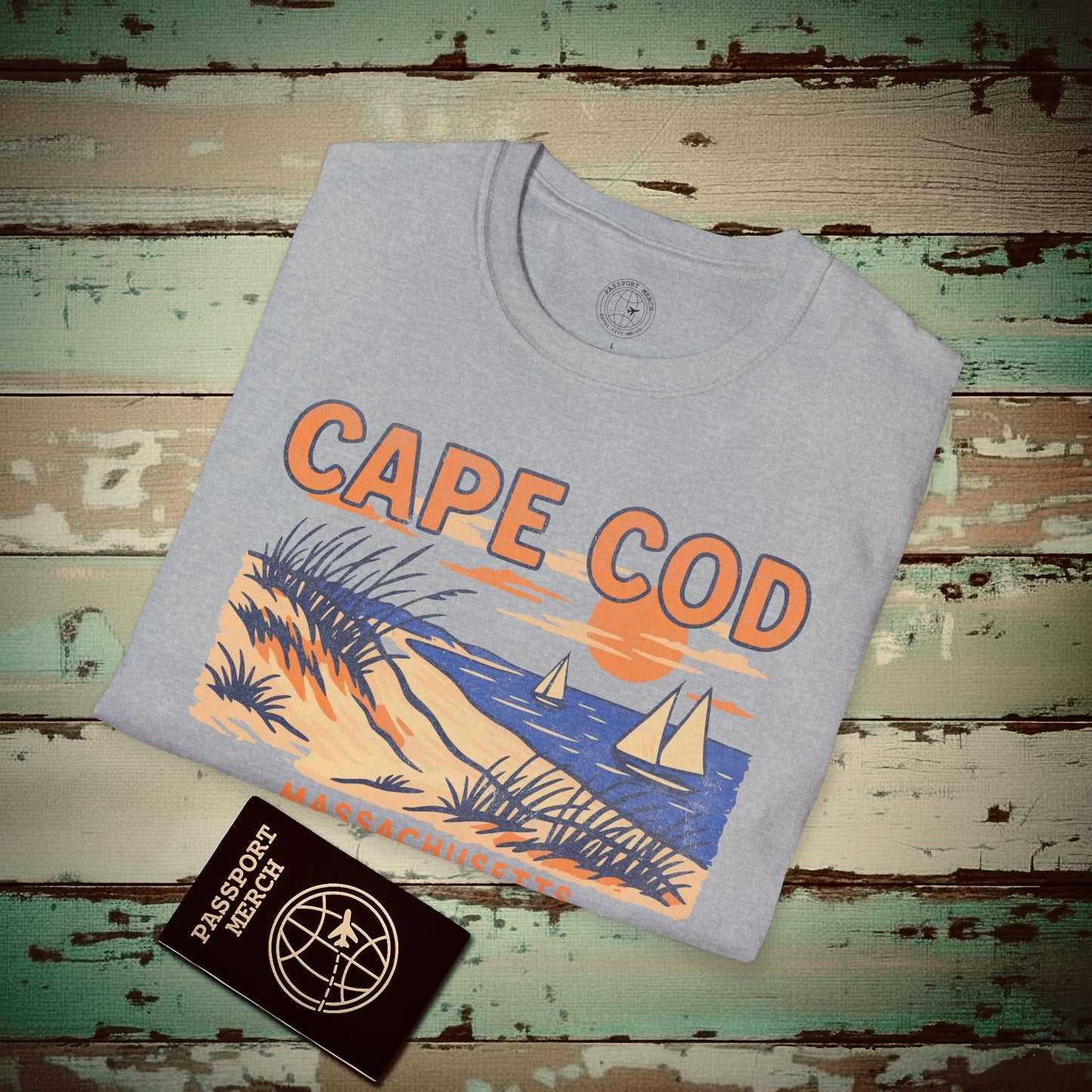 Cape Cod, Massachusetts - 80's Vintage T-Shirt Sport Grey / S