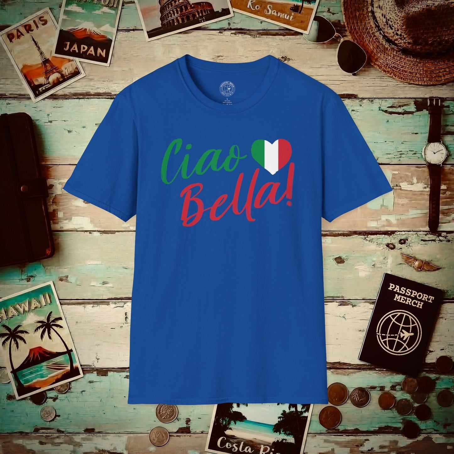 Ciao Bella Heart Italy T-Shirt Royal / S