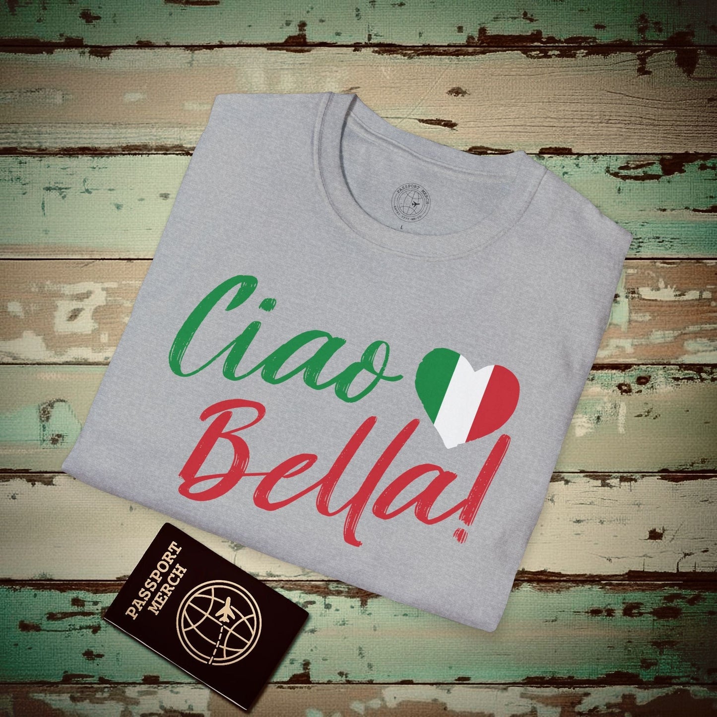 Ciao Bella Heart Italy T-Shirt Sport Grey / S
