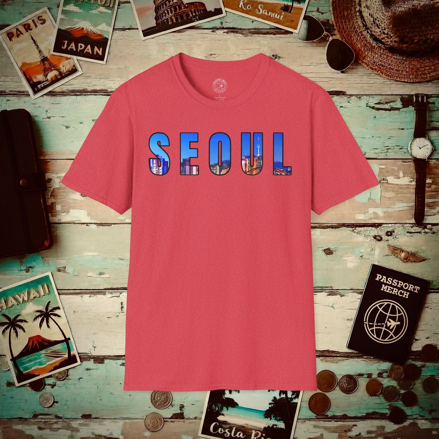 City Window Seoul Korea T-Shirt Heather Red / S