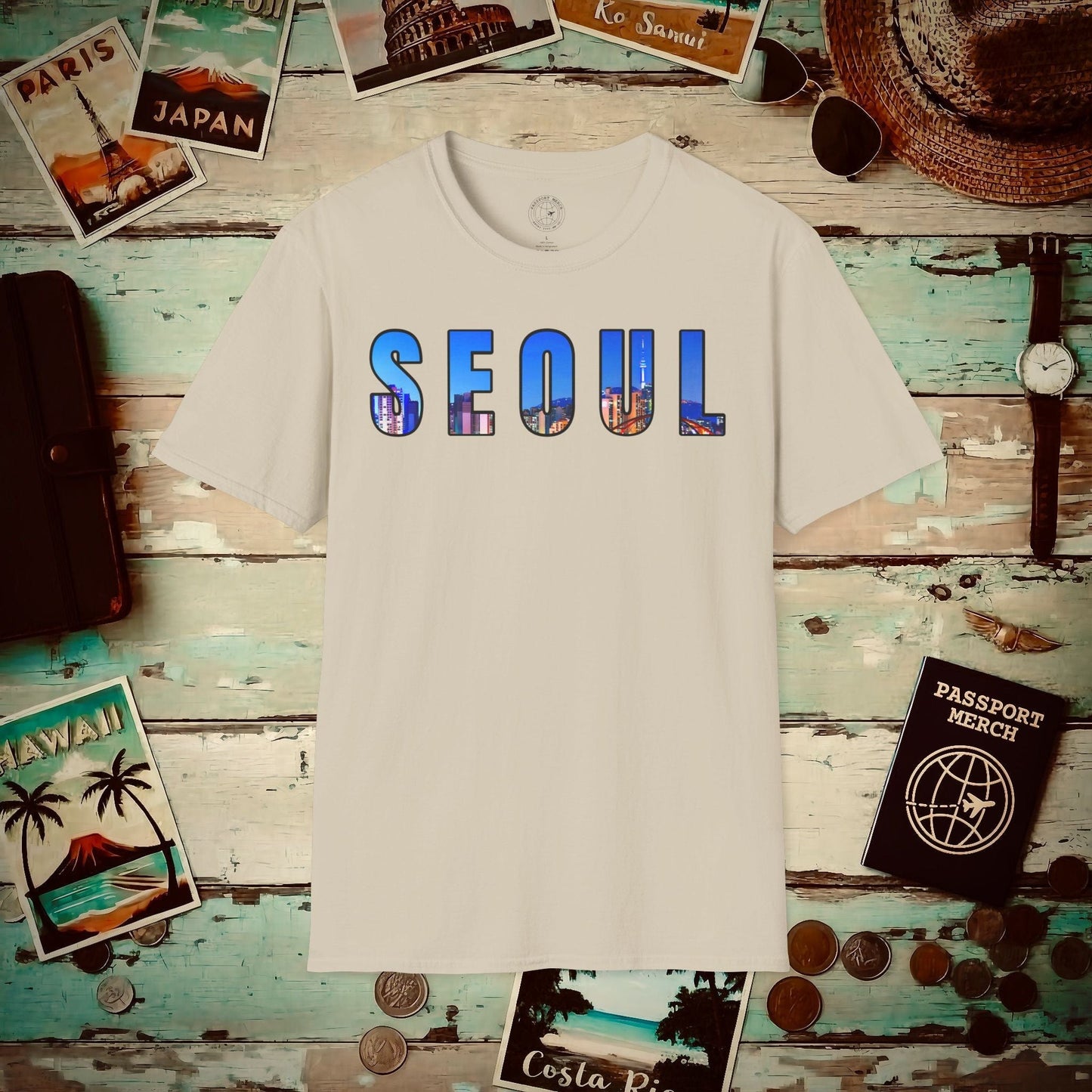 City Window Seoul Korea T-Shirt Sand / S