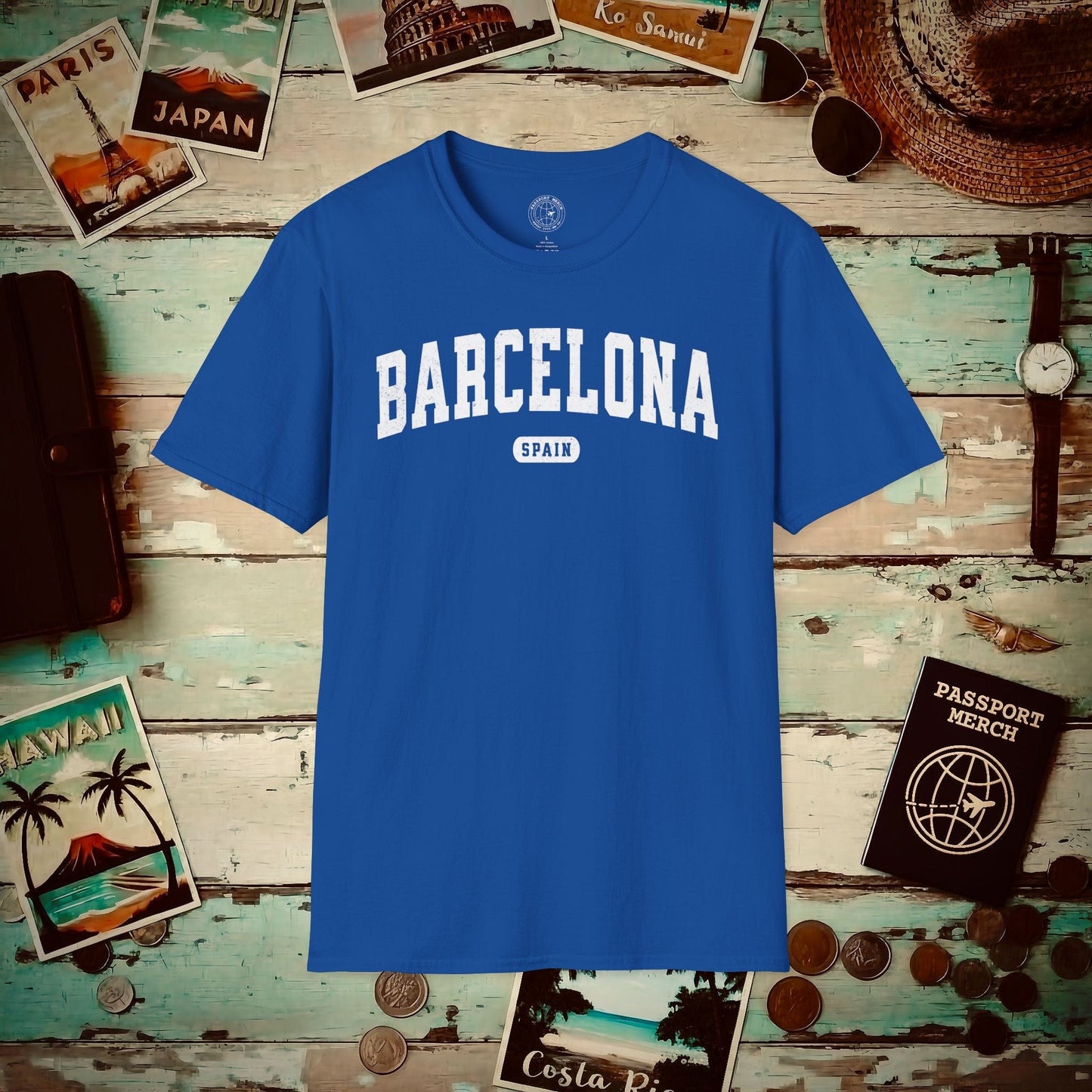 Classic Athletic (Bucket List Edition), Barcelona, Spain T-Shirt Royal / S