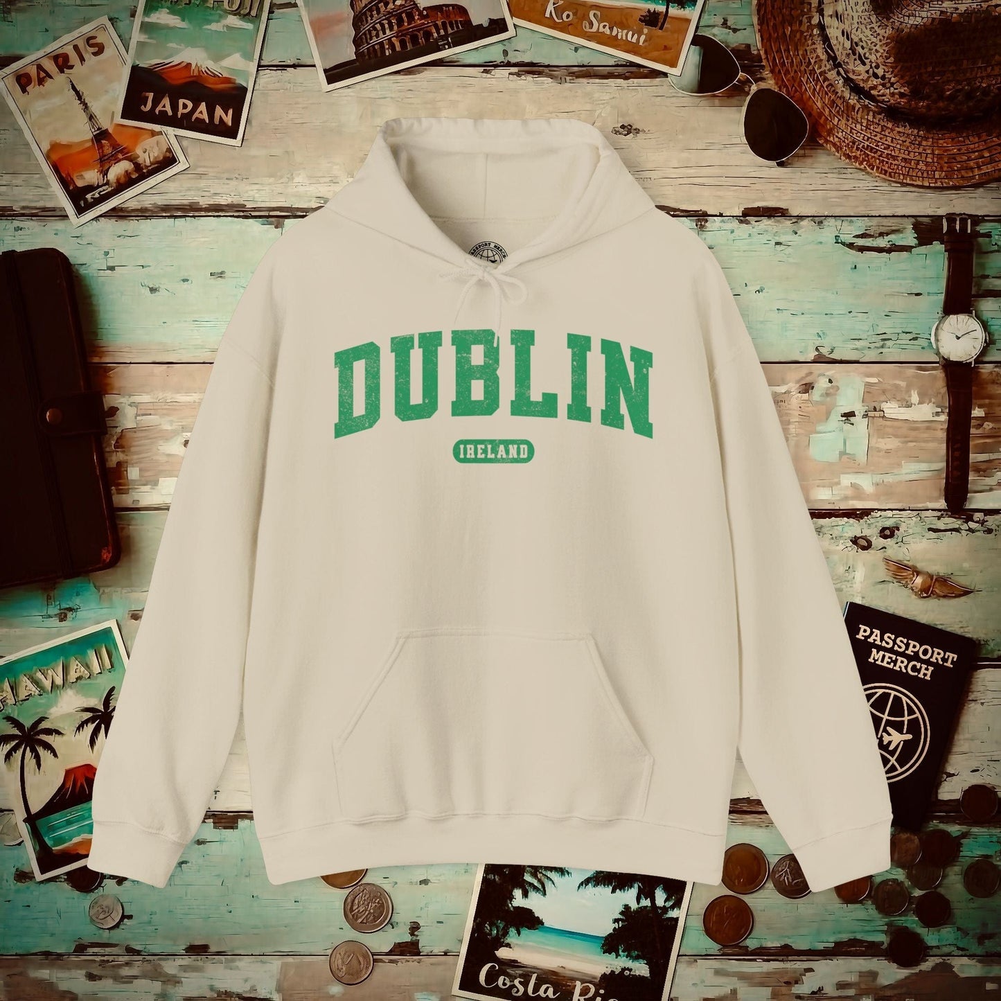 Classic Athletic (Bucket List Edition), Dublin, Ireland Hoodie Sand / S