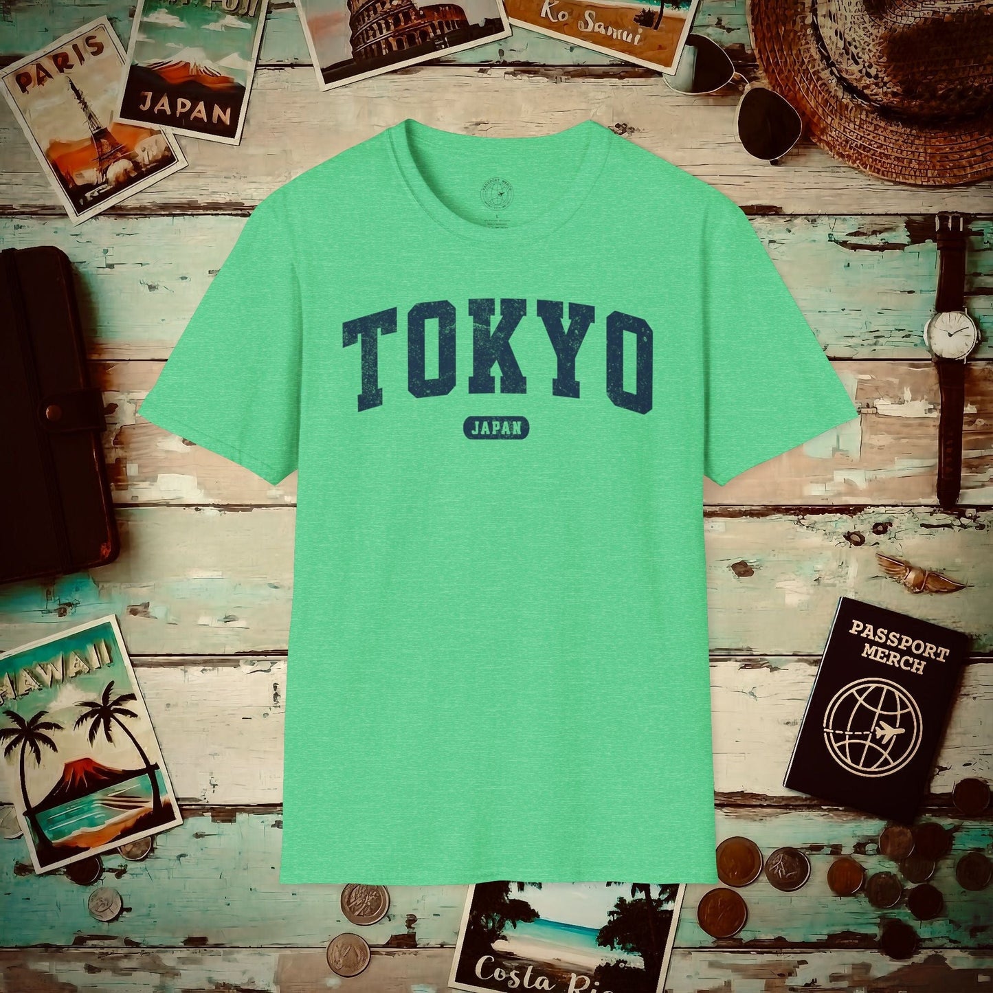 Classic Athletic (Bucket List Edition), Tokyo, Japan T-Shirt Heather Irish Green / S