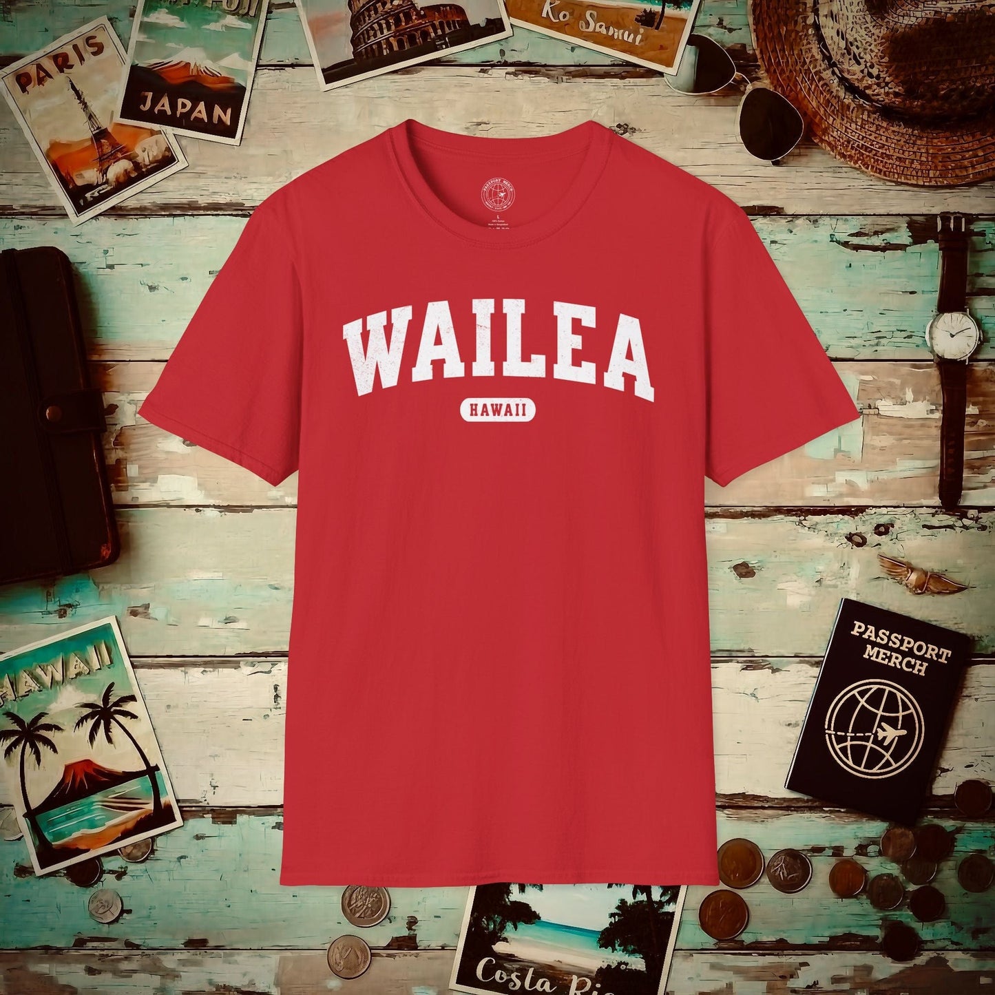 Classic Athletic (Bucket List Edition), Wailea, Hawaii T-Shirt Red / S