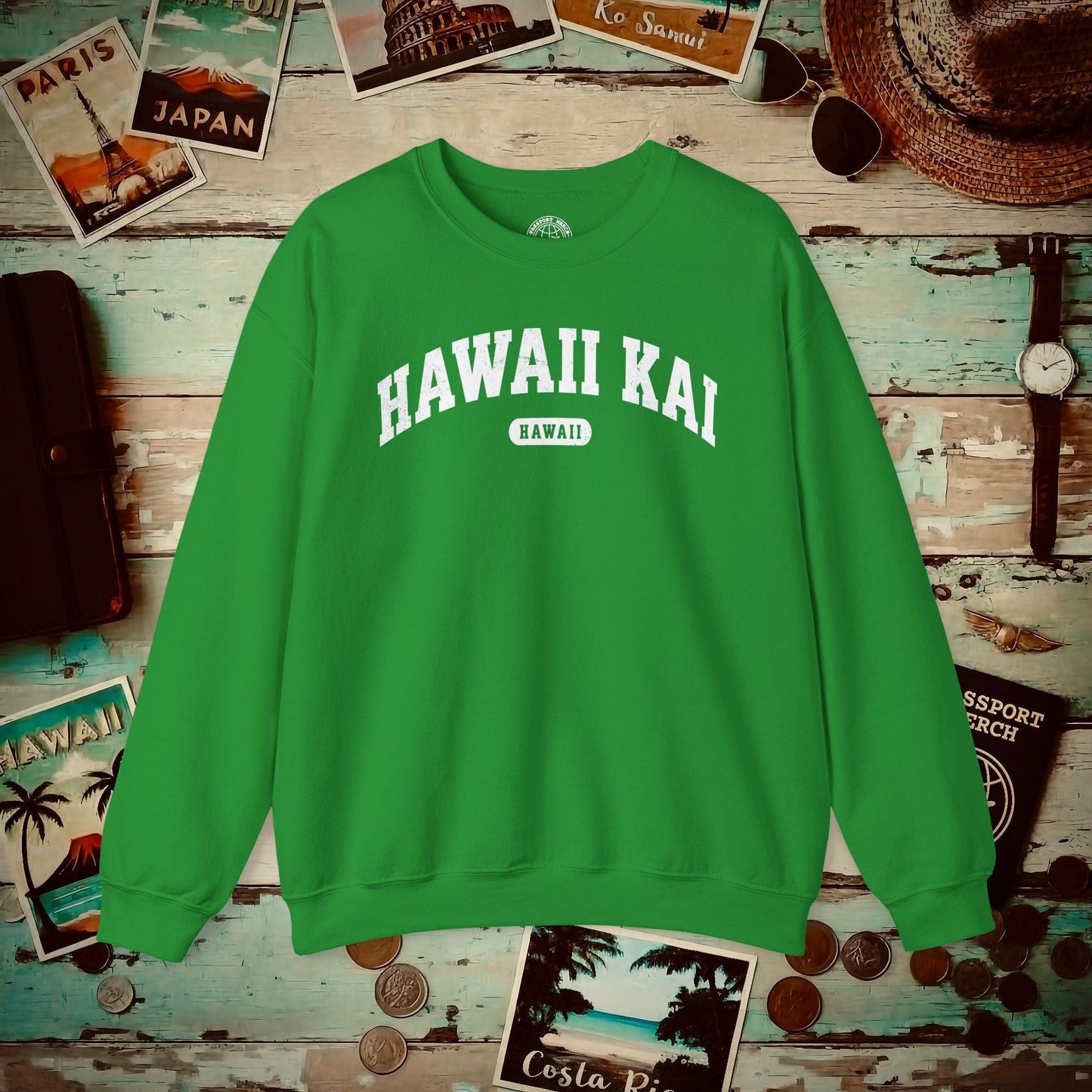Classic Athletic, Hawaii Kai, Hawaii (Fan Service) Crewneck Irish Green / S