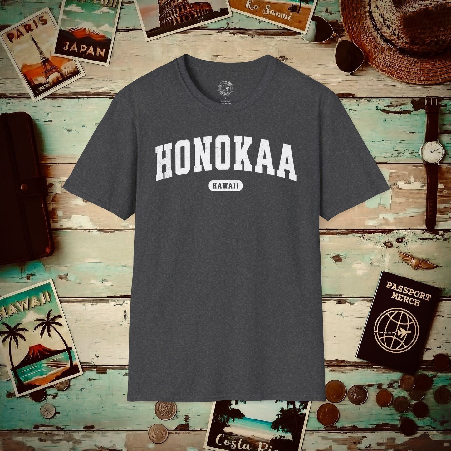 Classic Athletic, Honokaa, Hawaii (Fan Service) T-Shirt Dark Heather / S